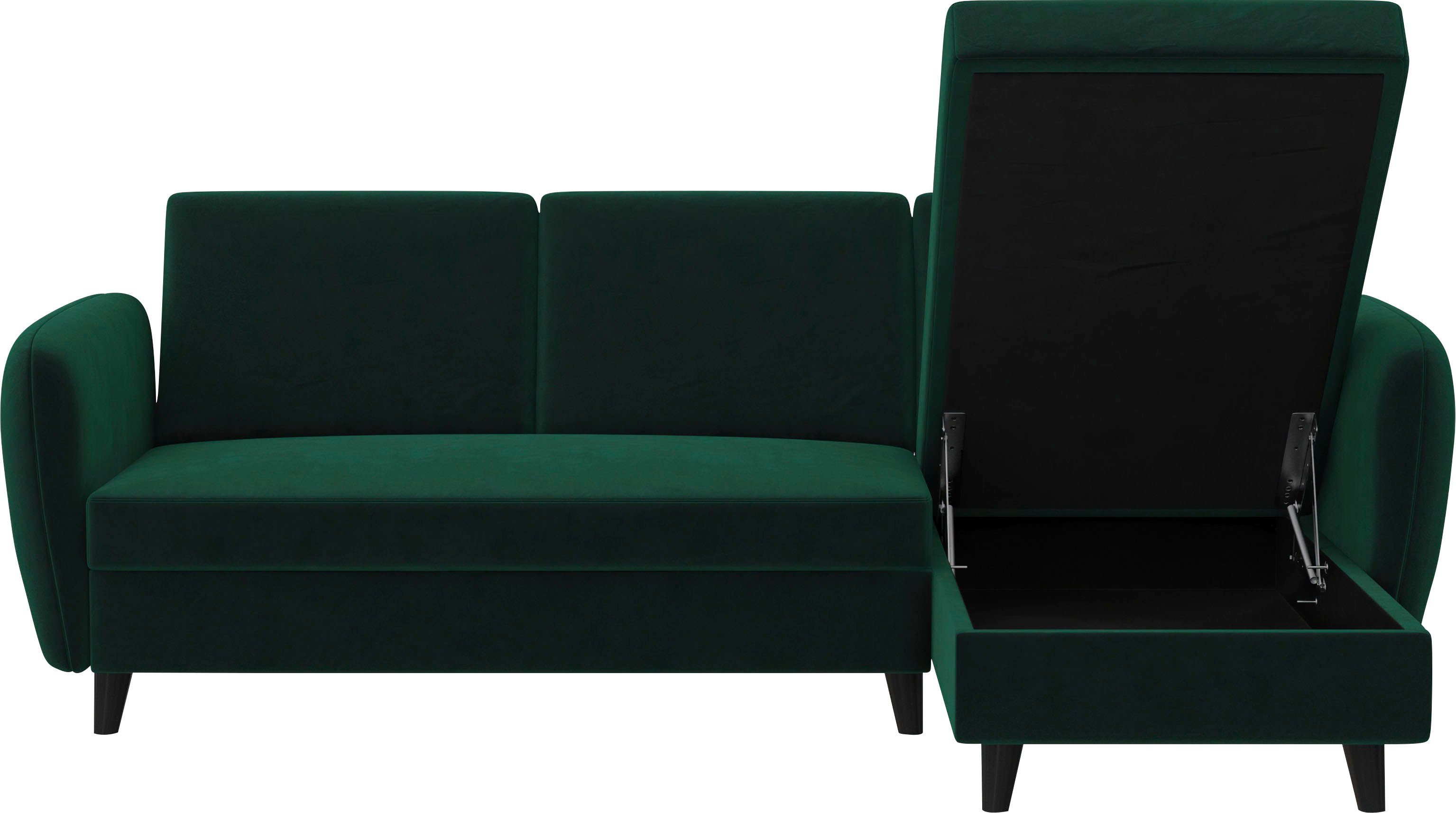Dorel Home Hoekbank Perry, L-vorm Rugleuning, verschillende kleurvarianten, zithoogte 43 cm, breedte 219 cm