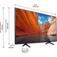 sony lcd-led-tv kd-50x80j, 126 cm - 50 ", 4k ultra hd, google tv, flatscreen tc, smart-tv zwart