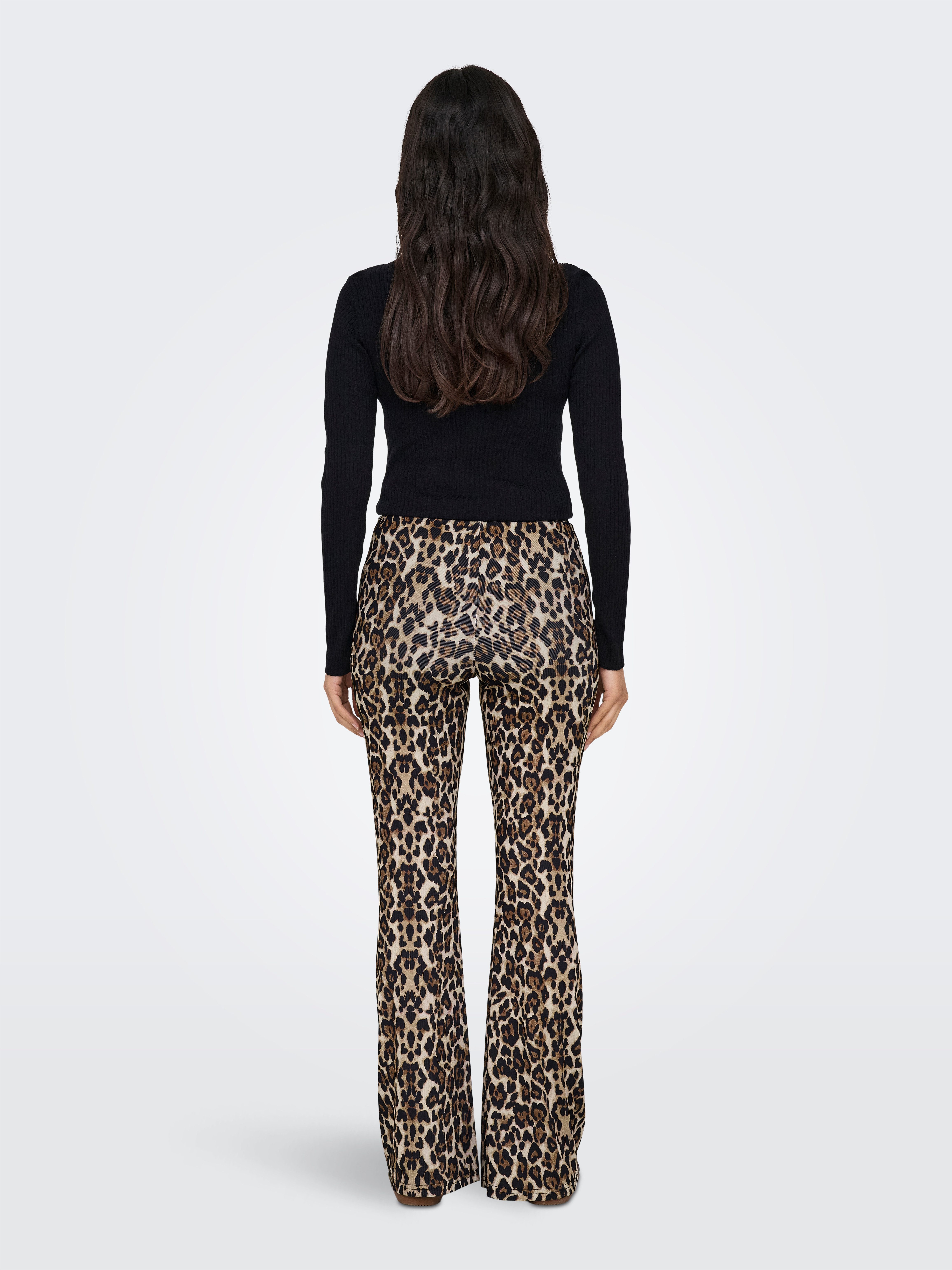 Only Legging met hoge taille ONLANNA RIB FLARED AOP LEGGING CS JRS