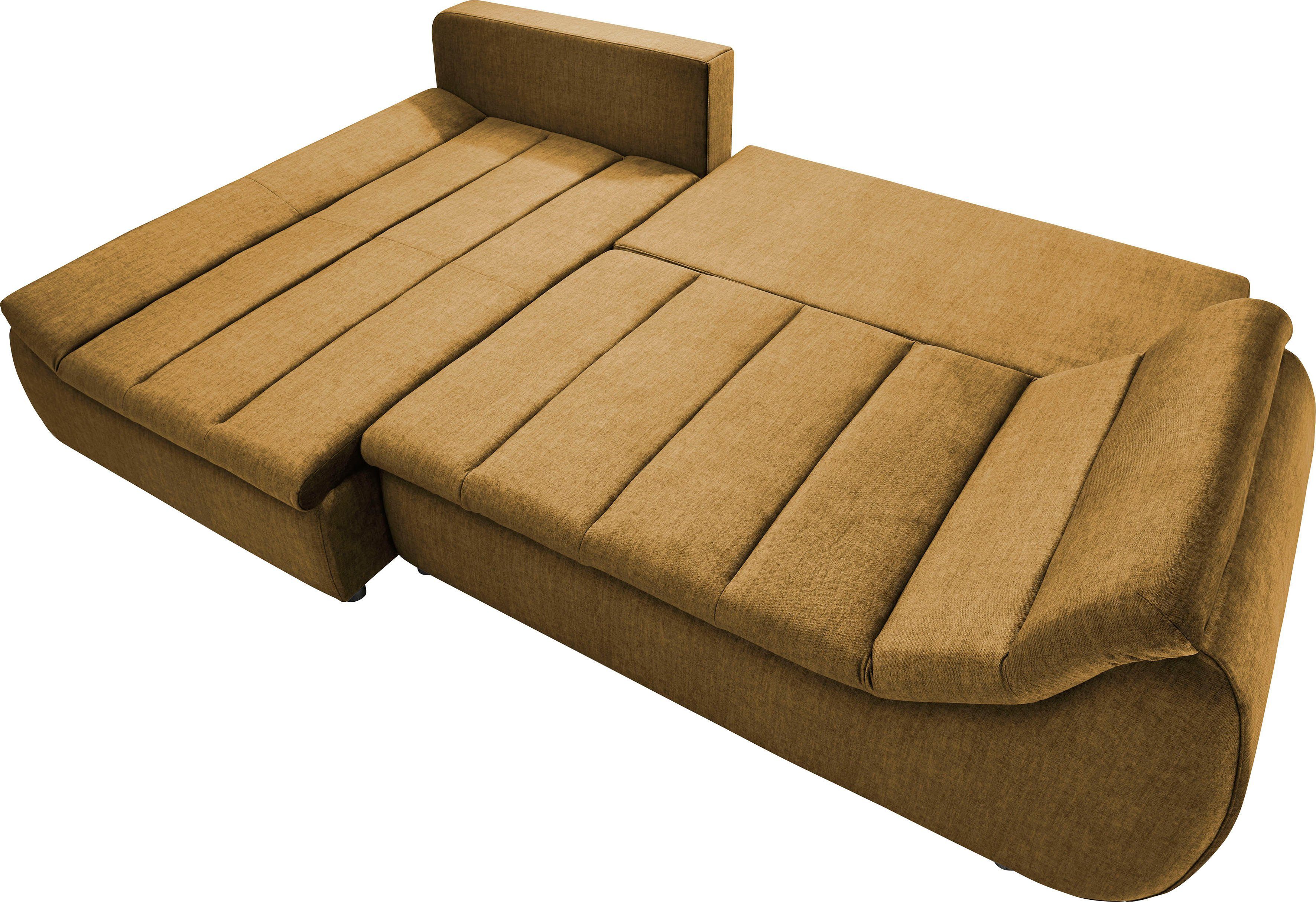 INOSIGN Hoekbank Imola elegant en modern, actuele stiksels in de zitting, comfortabel, L-vorm