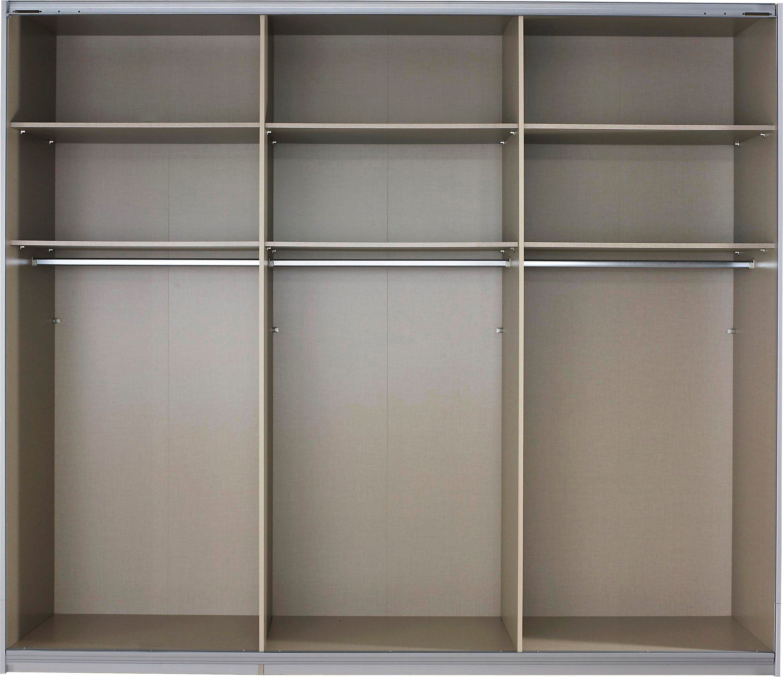 rauch Zweefdeurkast Quadra kledingkast BESTSELLER kast garderobe met mogelijkheid tot individuele frontuitvoering, lichtlopende deuren