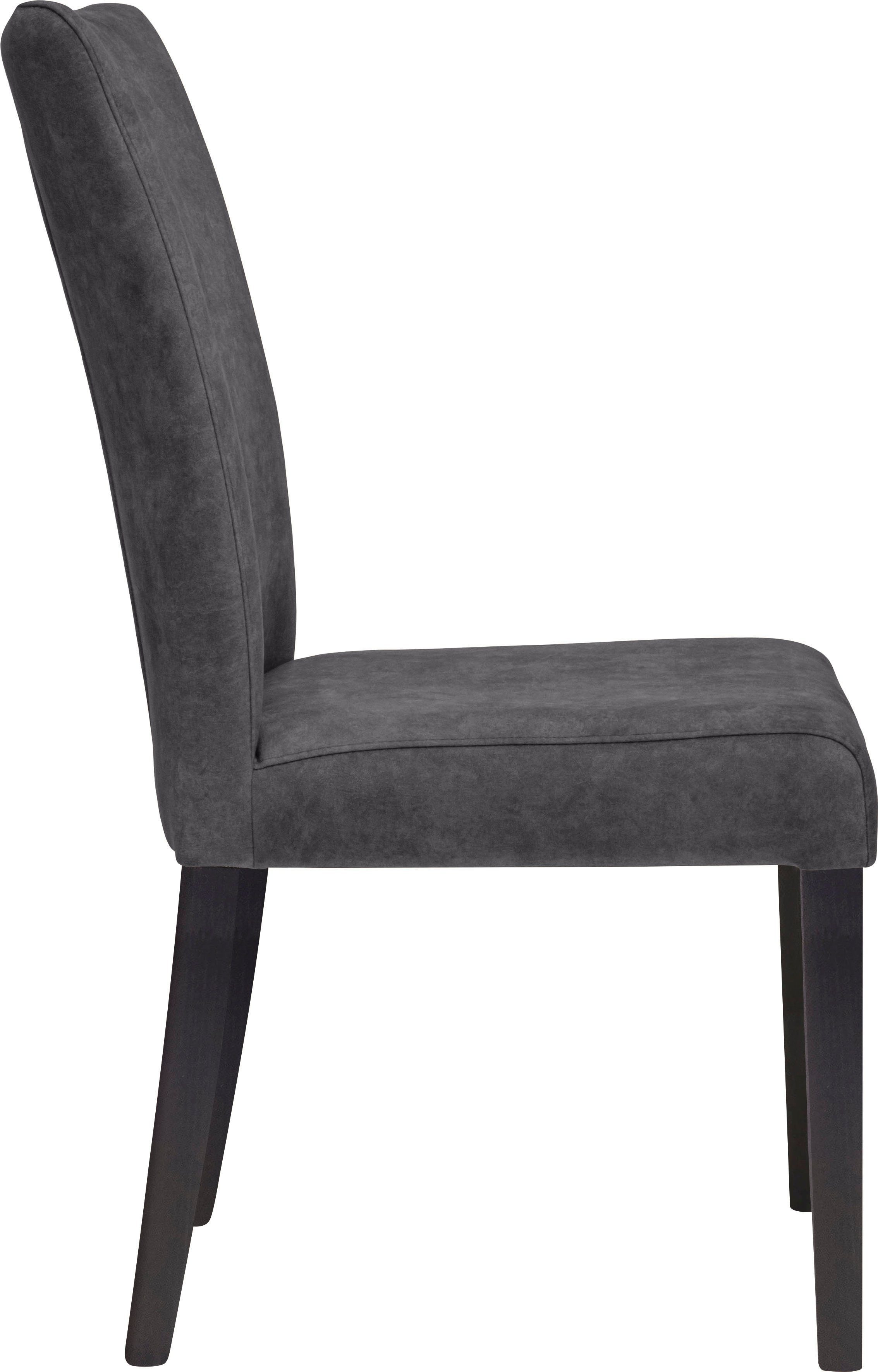 Home affaire Stoel met 4 poten Aspen Poten van massief beuken, wengékleurig gelakt (set, 2 stuks)