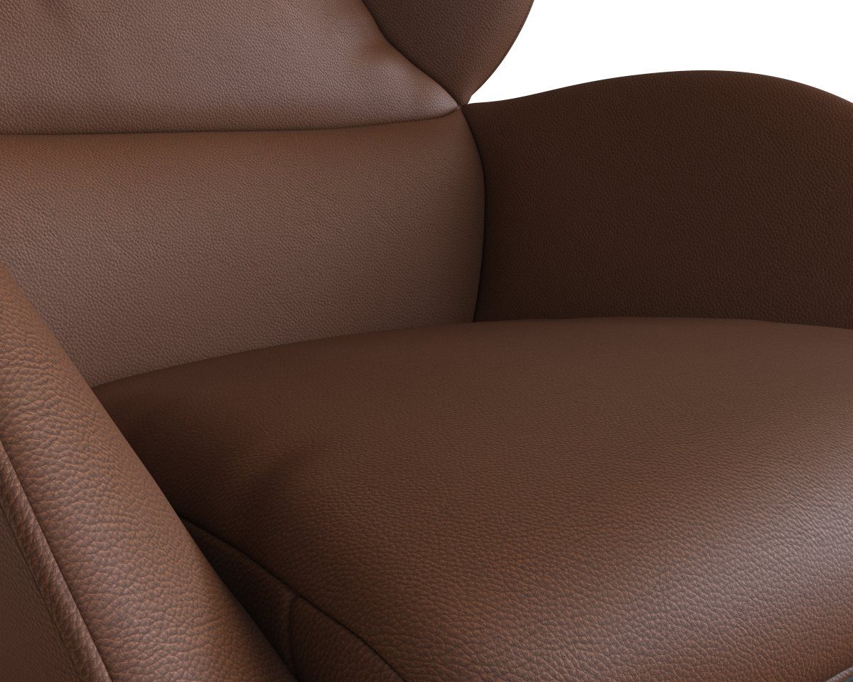 FLEXLUX Oorfauteuil Adria designstoel, loungestoel, Stijl & comfort, organische vorm, zwarte houten voet