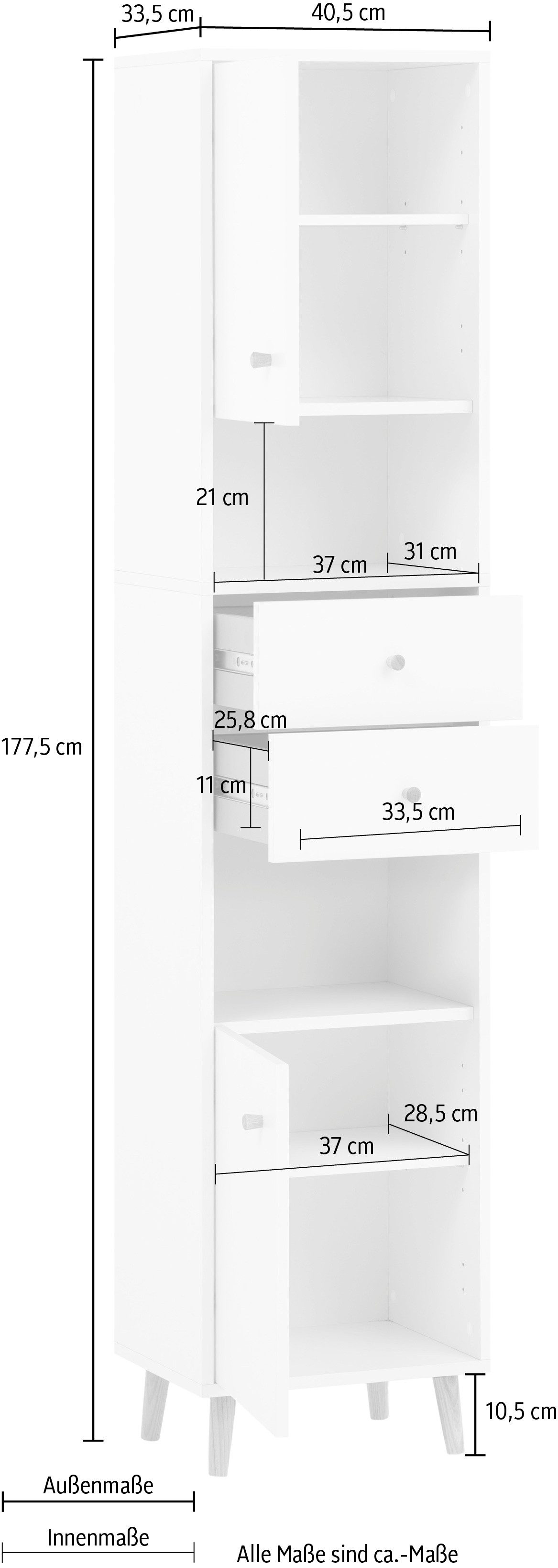 Schildmeyer Hoge kast BJARNE Breedte 40,3 cm