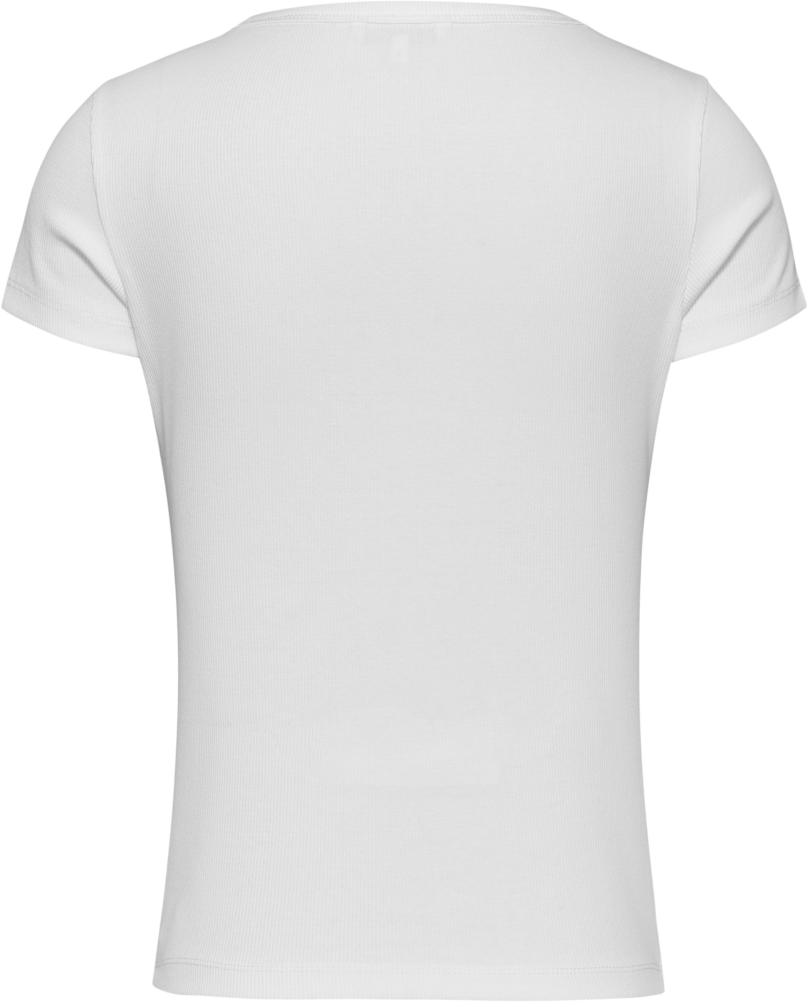 TOMMY JEANS T-shirt Slim Essential Rib V-Neck Rippshirt