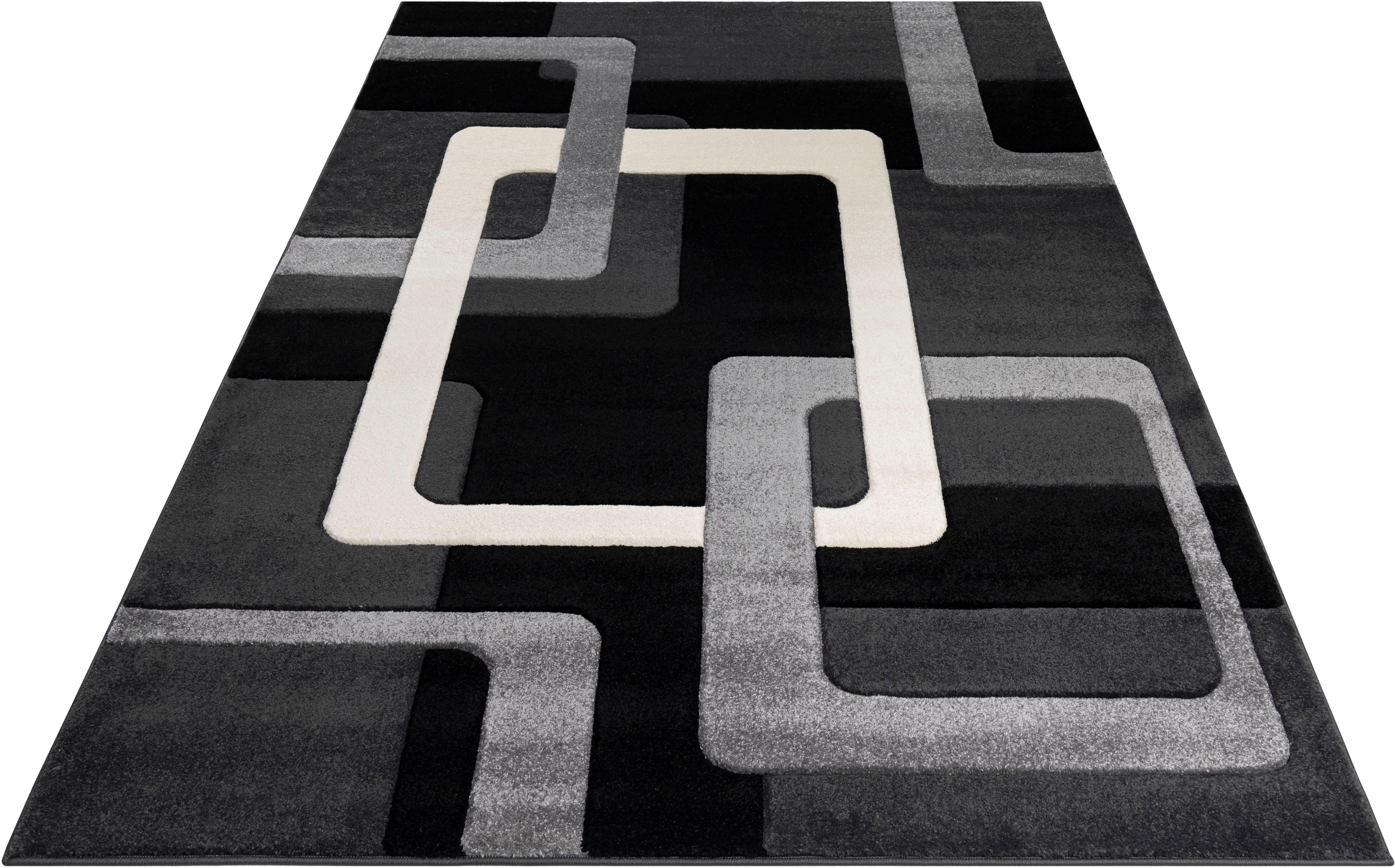 my home Vloerkleed Maxim Hoog-laag effect, kortpolig, 3D-ontwerp, klantenfavoriet