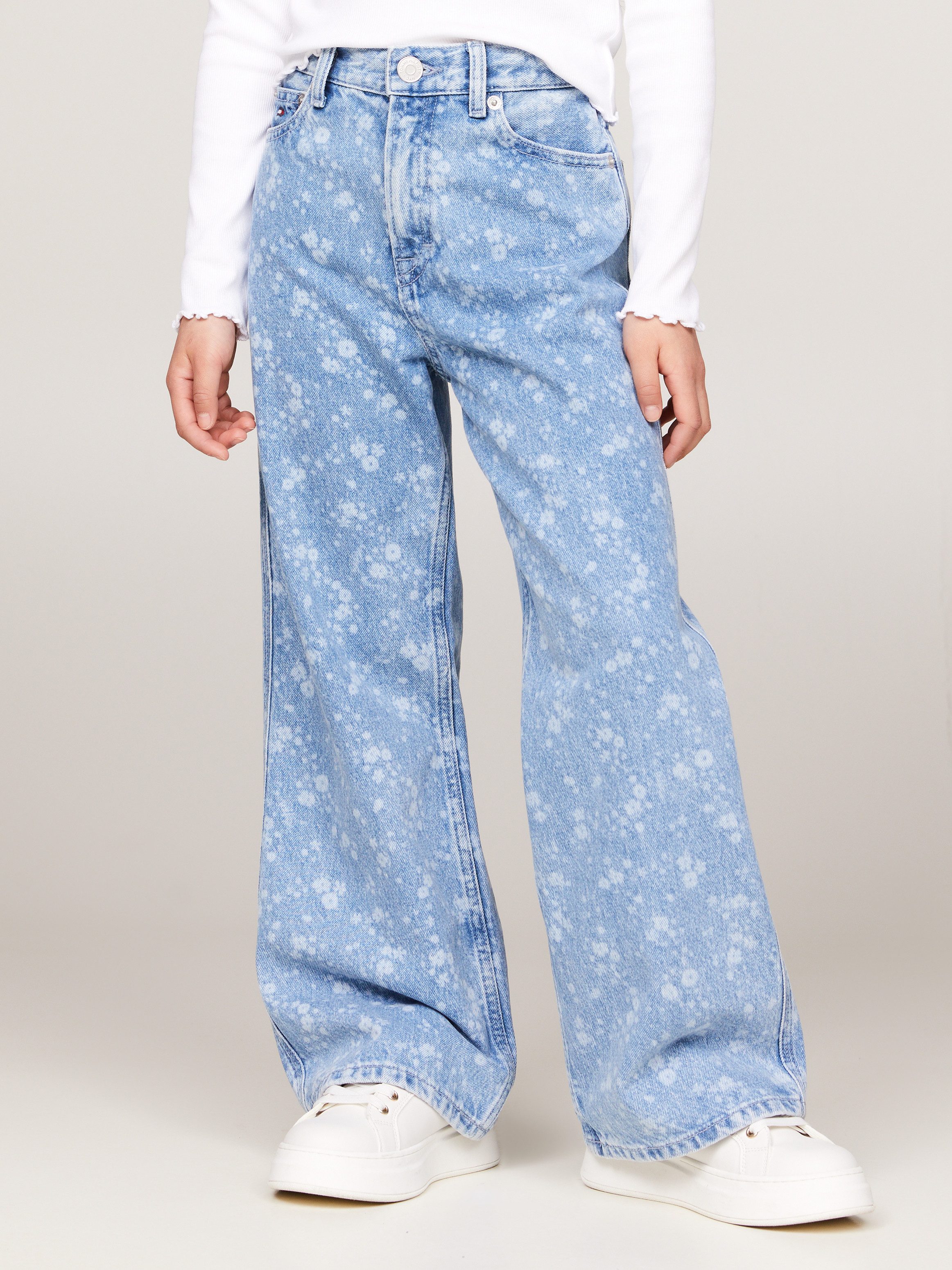 Tommy Hilfiger Bootcut jeans MABEL FLOWER DENIM Kinderen tot 16 jaar in 5-pocket-stijl