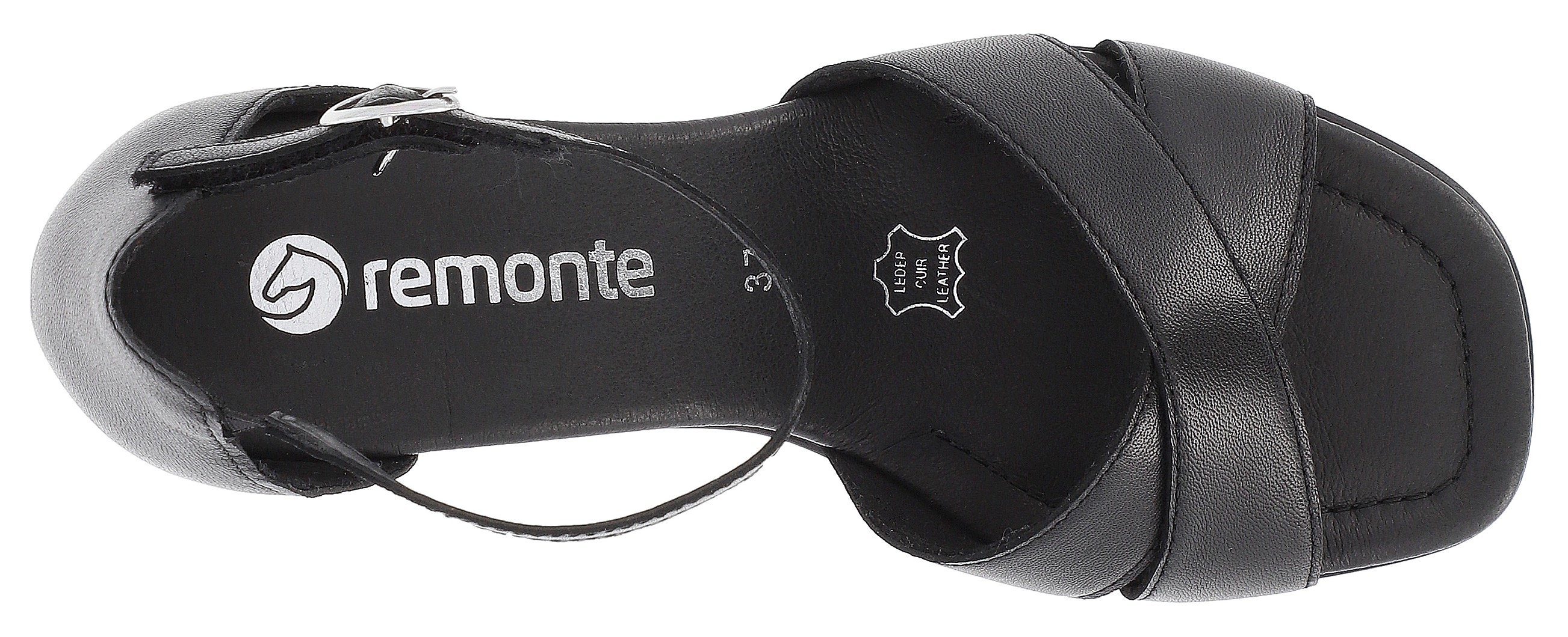 Remonte Sandaaltjes , zomerschoen, sandaal, blokhak, avondschoen, met klittenbandsluiting