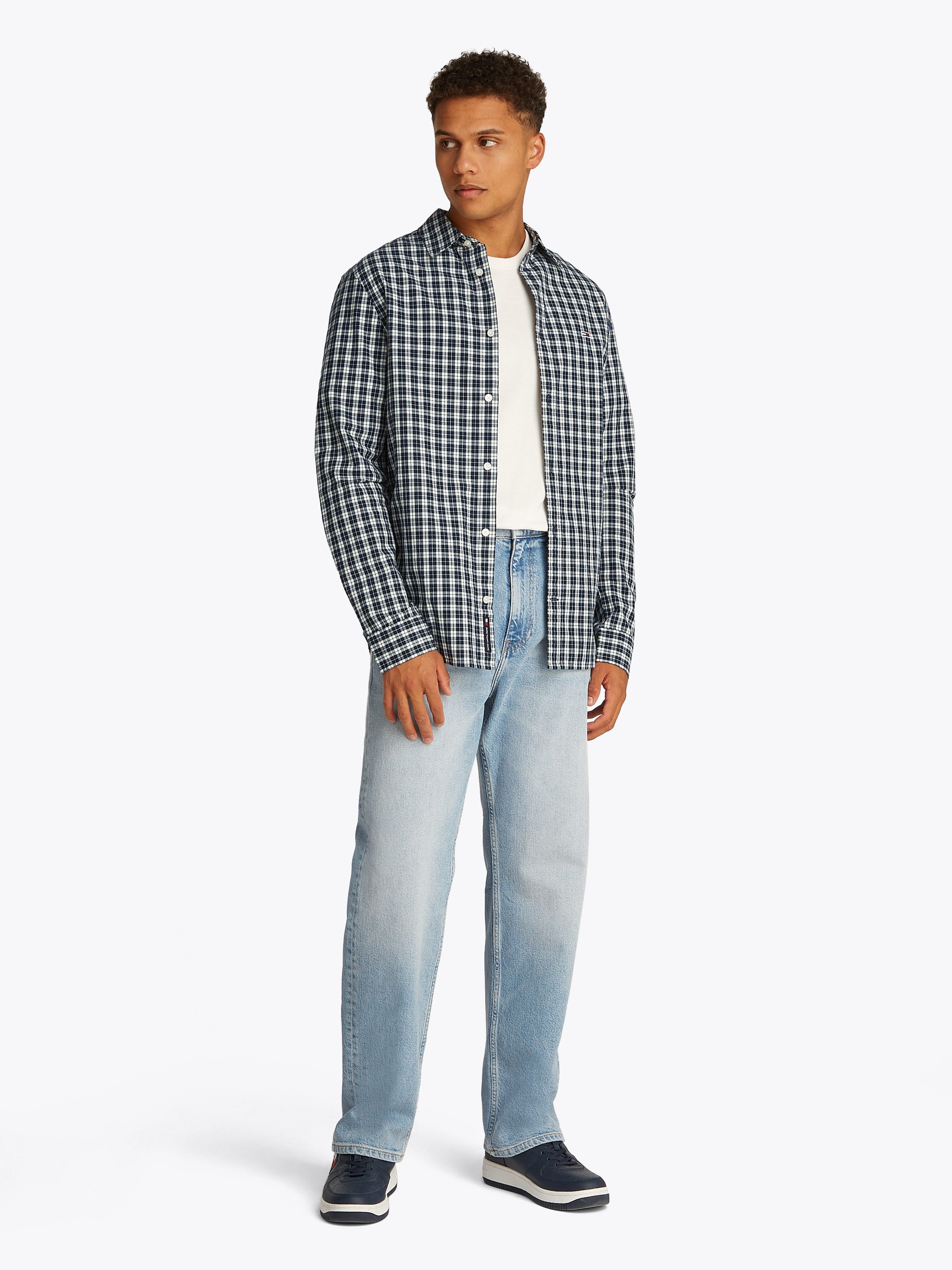 TOMMY JEANS Overhemd met lange mouwen TJM REG POPLIN CHECK LS SHIRT