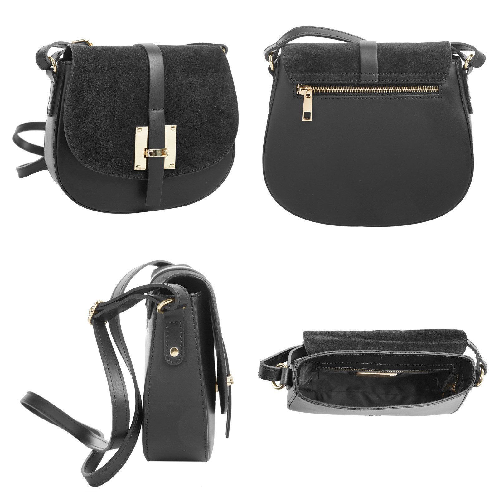Cluty Schoudertas echt leer, made in italy