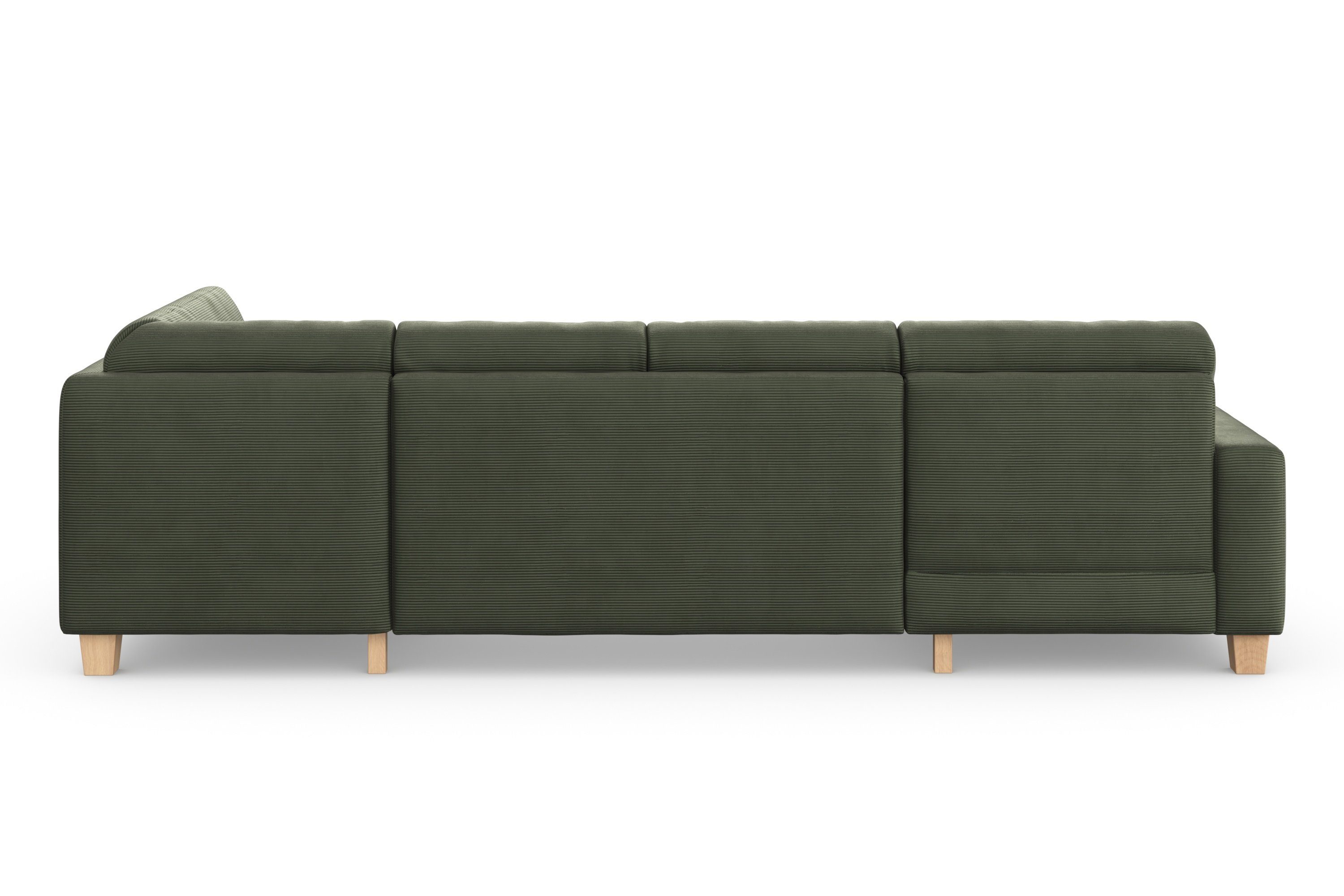 Home affaire Zithoek SUMMER U-vorm met of zonder slaapfunctie en bedkist, cordbekleding