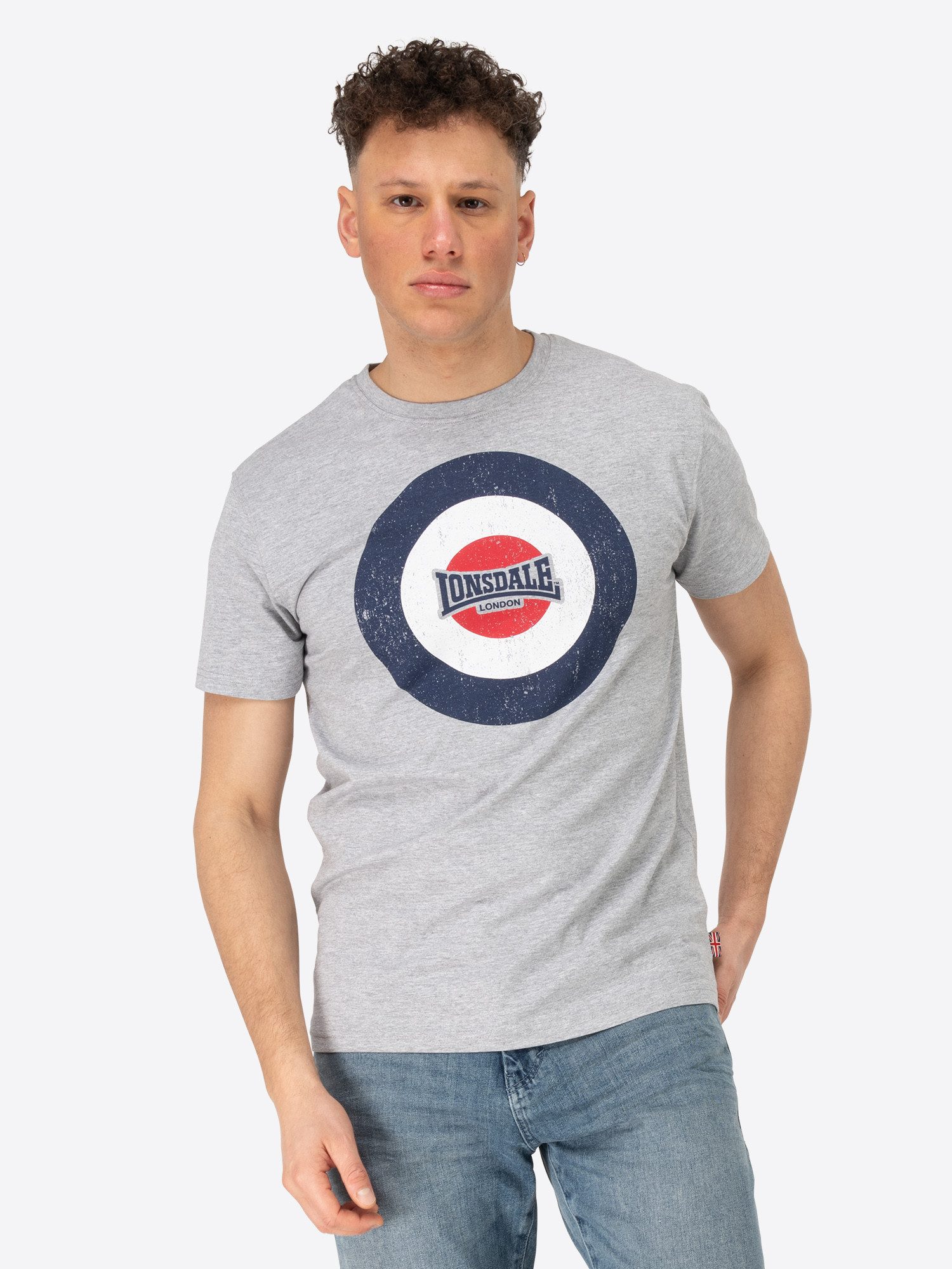 Lonsdale T-shirt TREVOSE heren t-shirts maat XL grijs