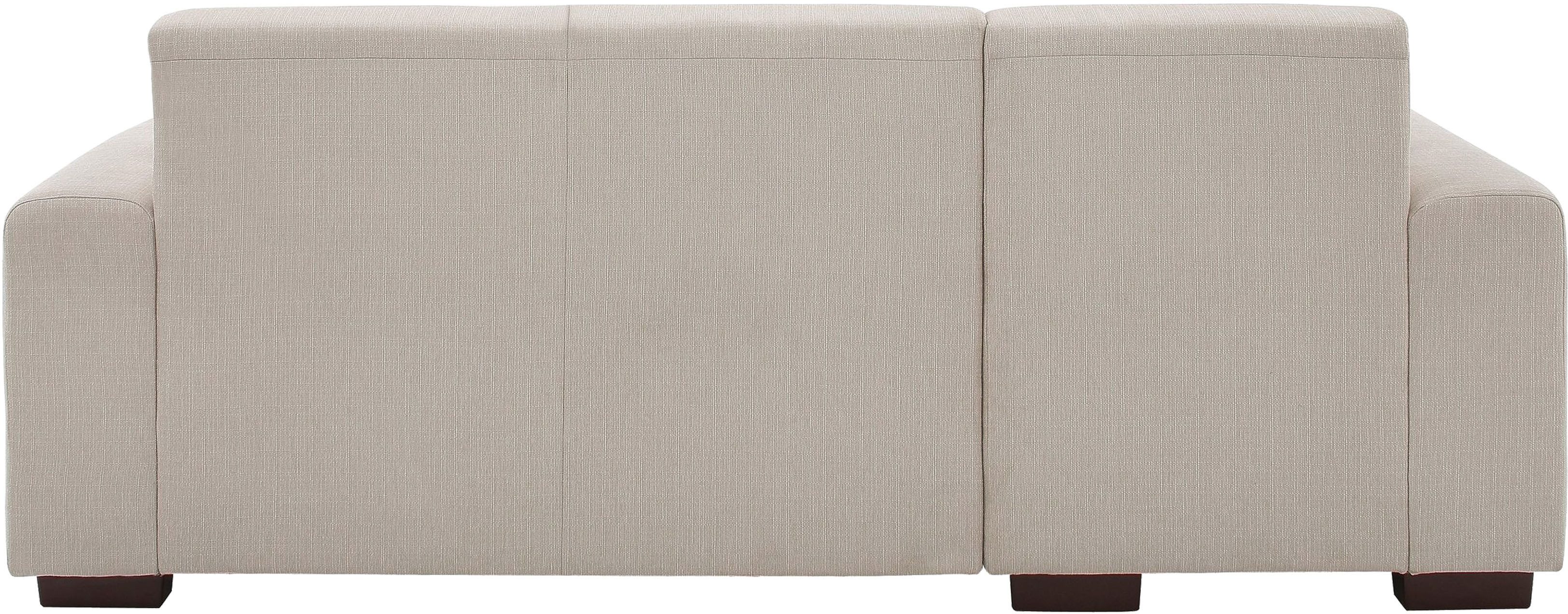 Home affaire Hoekbank BORNHOLM L-vorm met chaise longue, afmetingen B/D/H: 234/162/85 cm Recamiere links of rechts bestelbaar, golfvering, inclusief 2 kussens