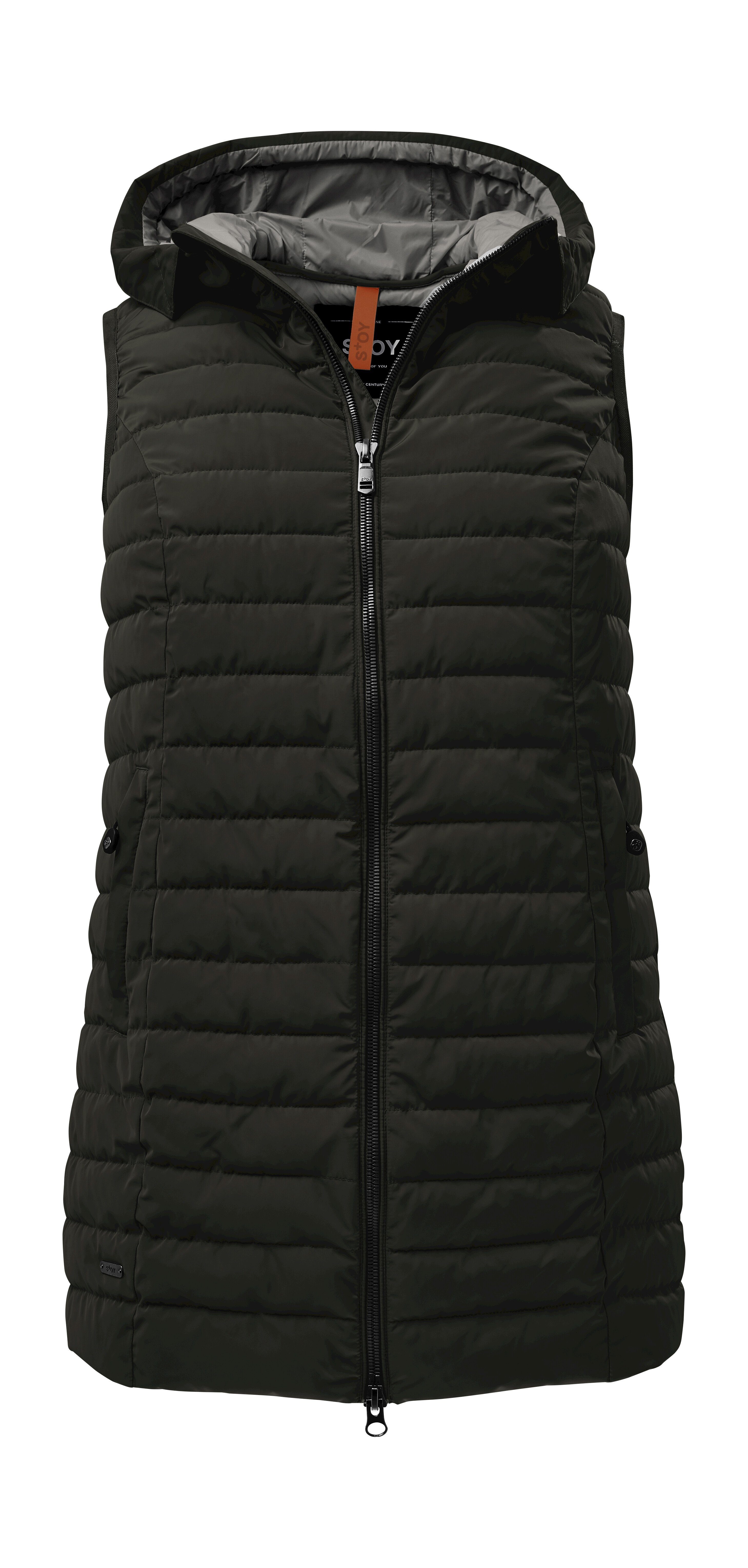 STOY Bodywarmer STS 3 WMN QLTD VST Lichte, waterafstotende damesbodywarmer met plus-size snit en capuchon