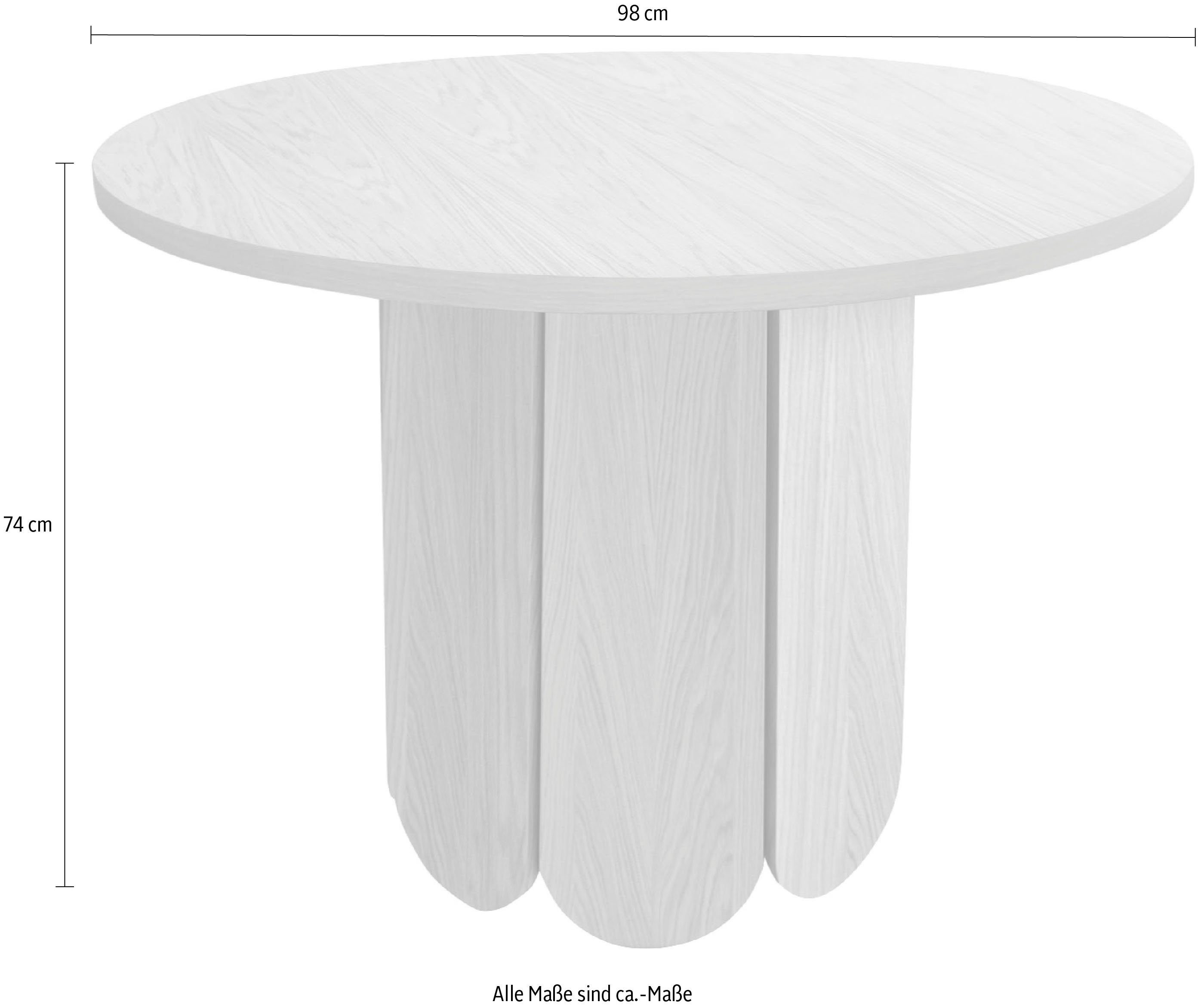 Woodman Eettafel Soft uniek ontwerp, breedte 98 cm