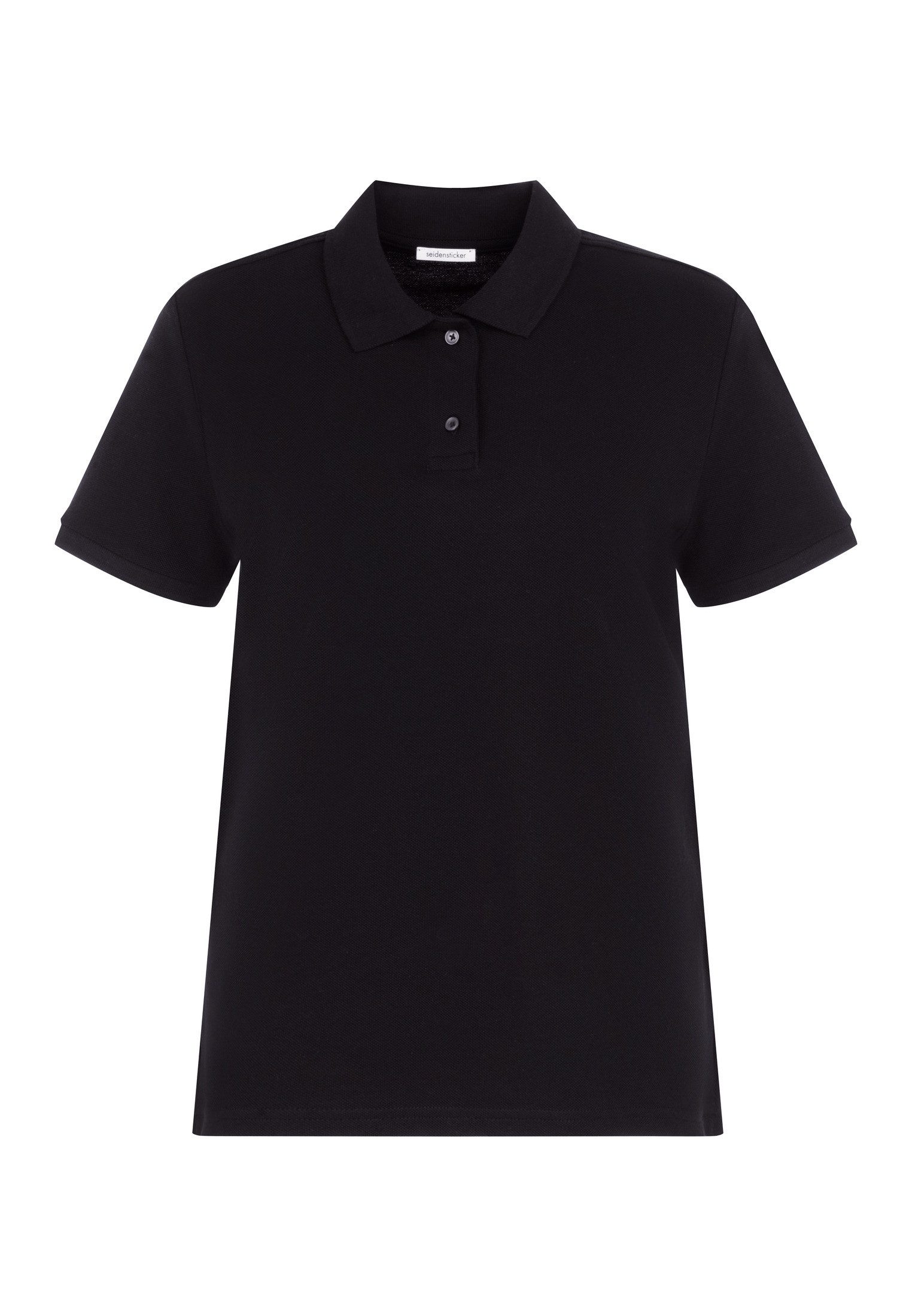 seidensticker Poloshirt Zwarte roos 1/2 kraag uni