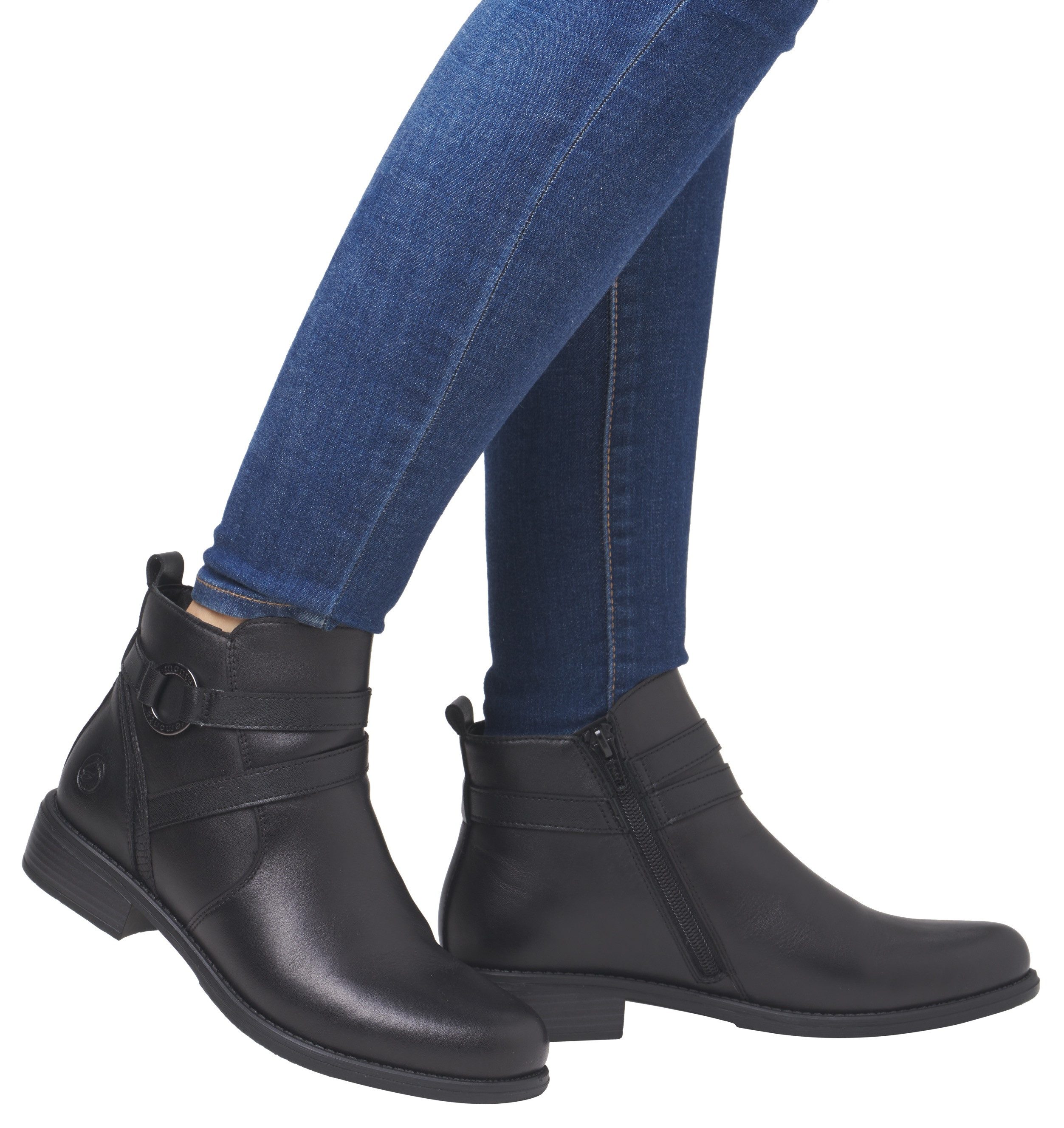 Remonte Laarsjes zakelijke schoen, laarzen, flats met praktische binnenrits