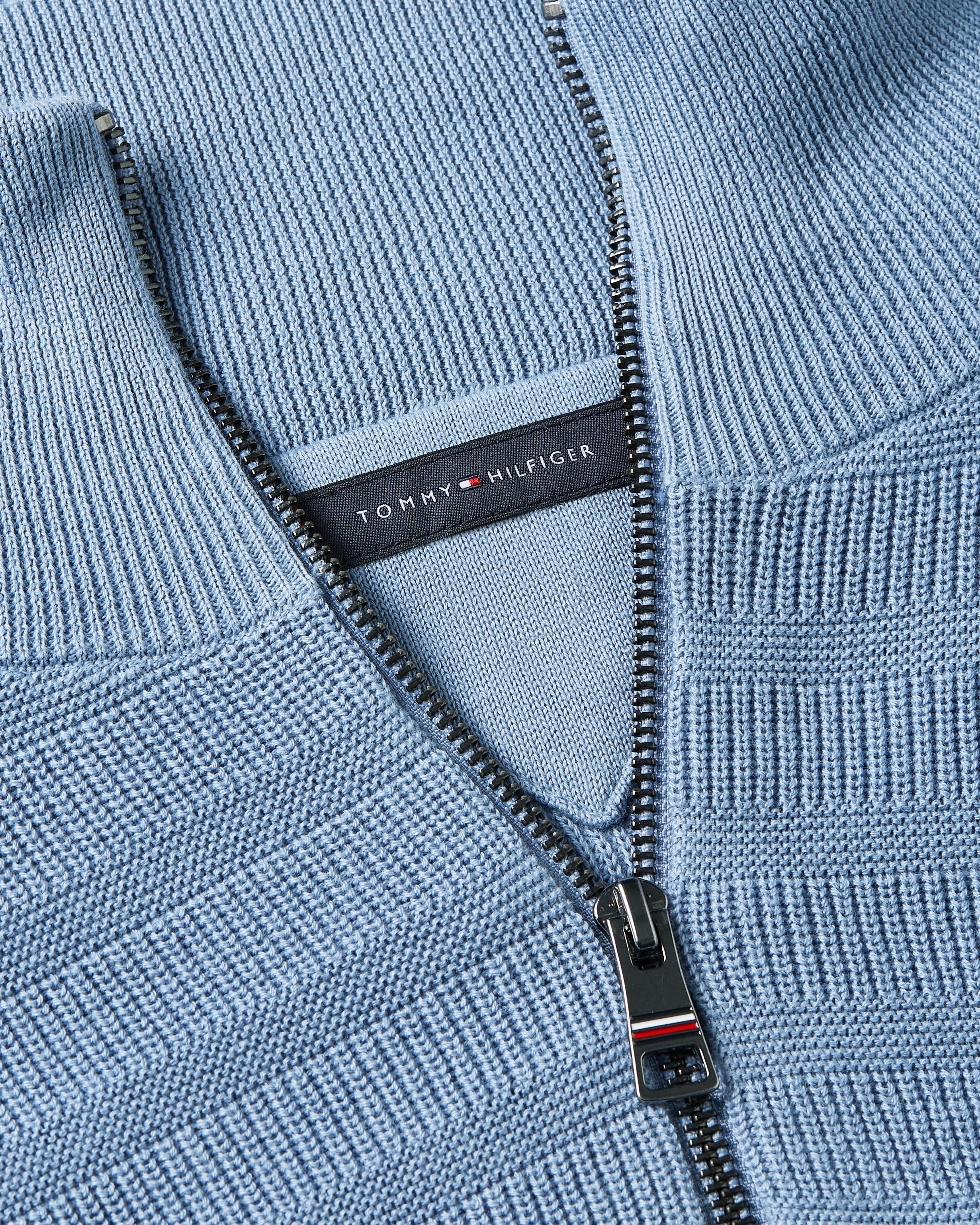 Tommy Hilfiger Schipperstrui STRIPE STRUCTURE ZIP MOCK