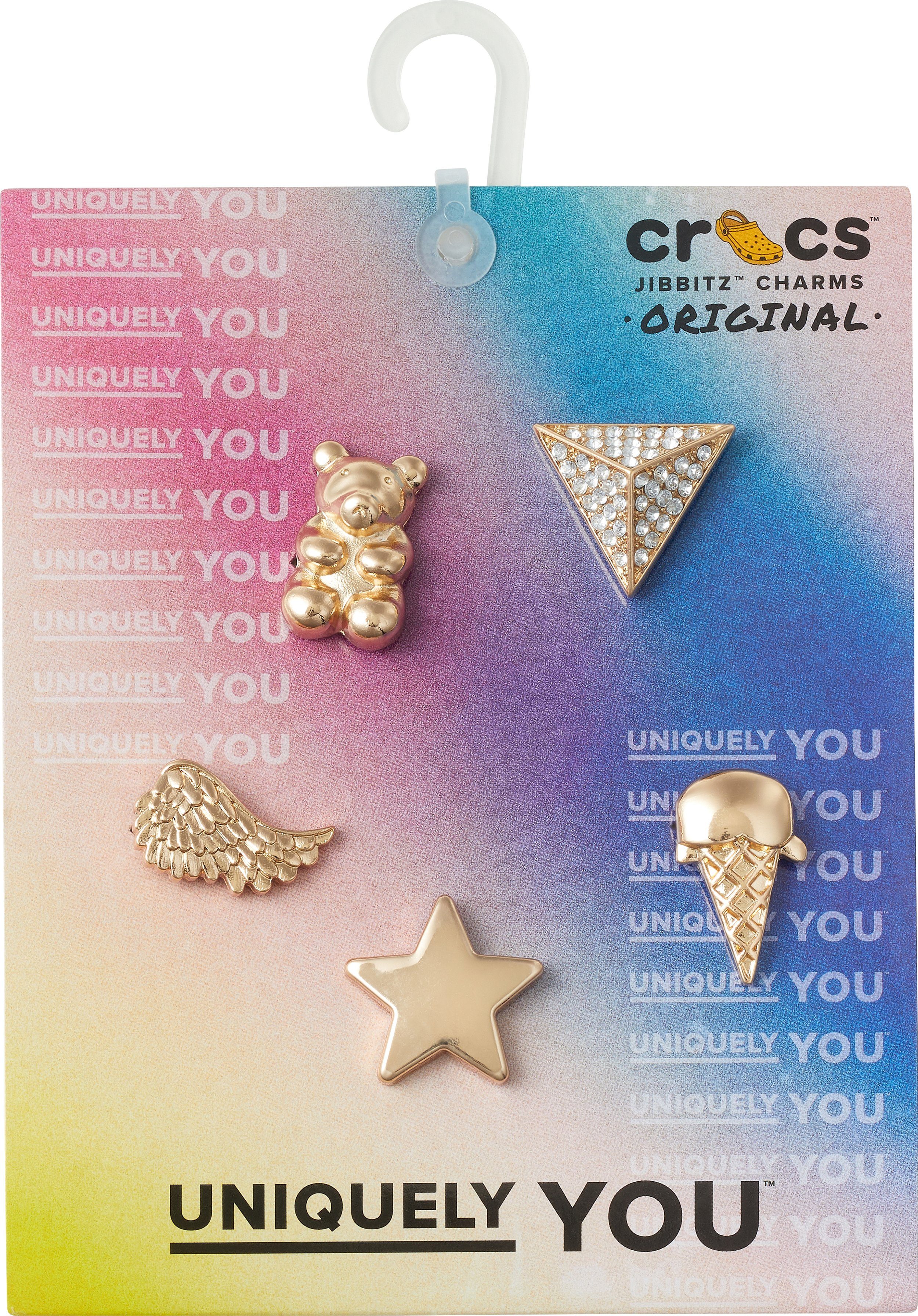 Crocs Schoenbutton Jibbitz™ Gold Icons (set, 5-delig, Geen speelgoed. Niet geschikt voor kinderen onder de 3 jaar.)