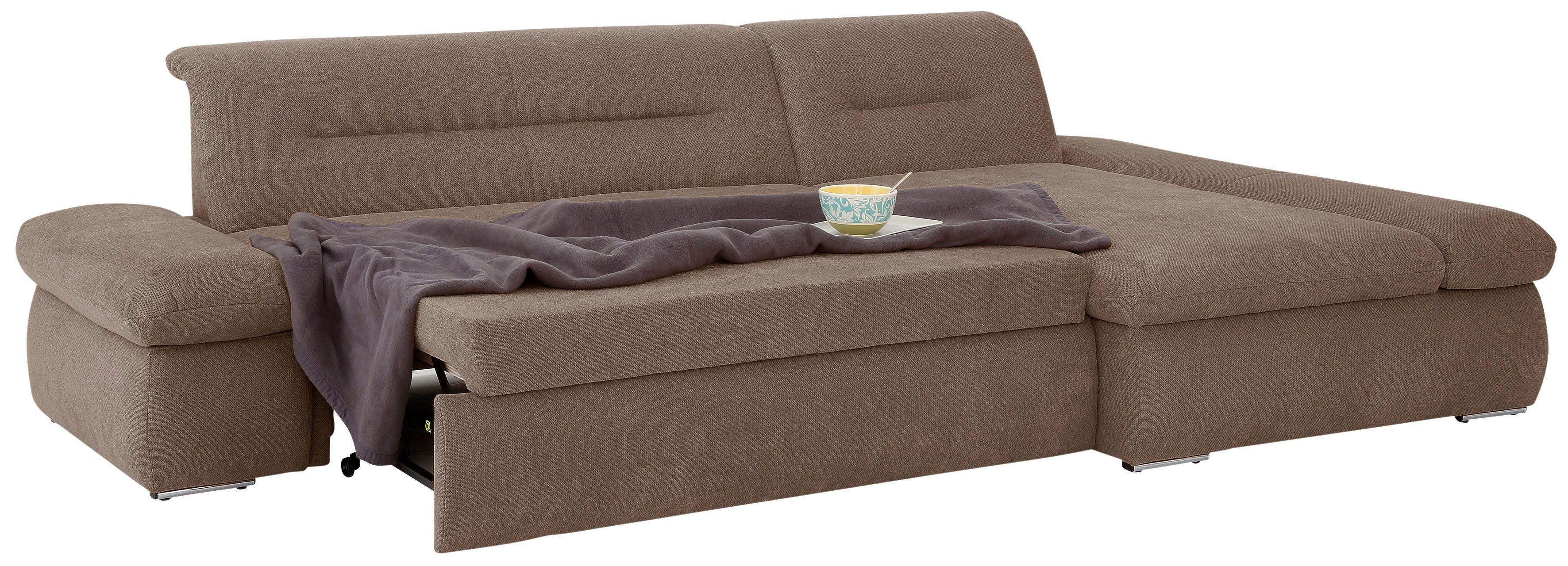 INOSIGN Hoekbank Avesa L-vorm Naar keuze met armleuningverstelling en slaapfunctie, bxdxh: 300x172x80cm