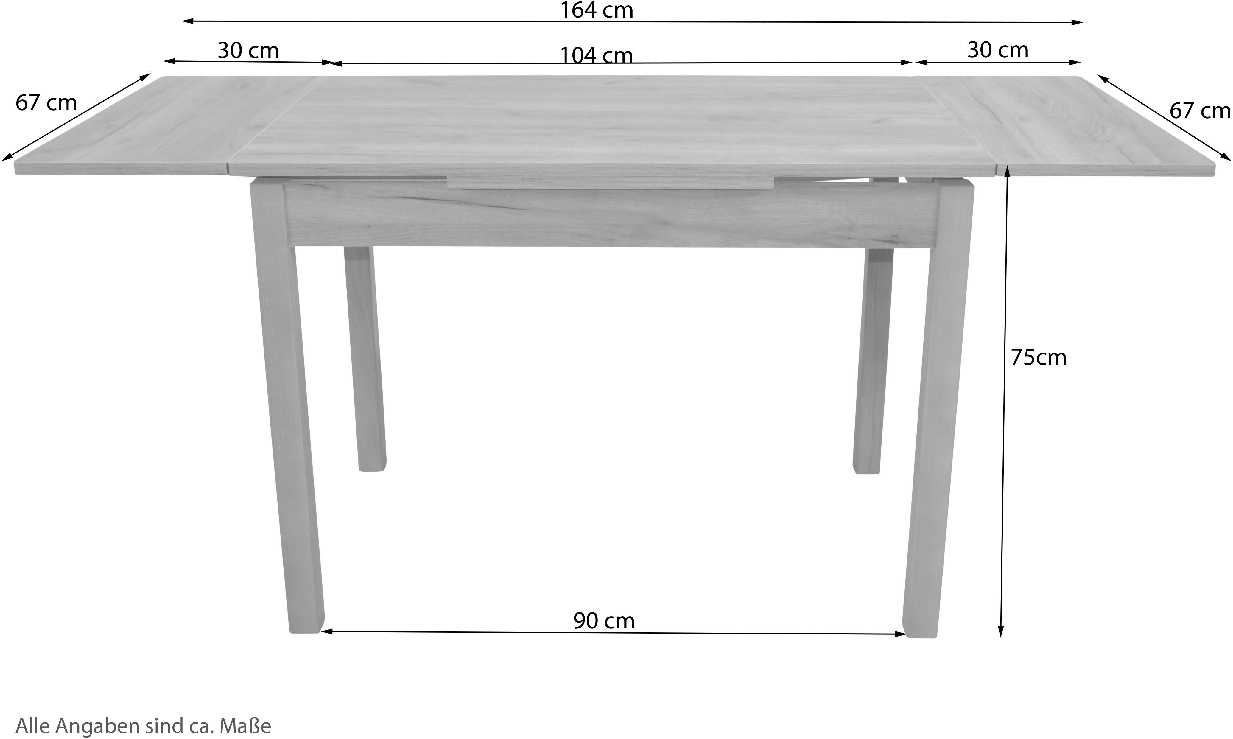 HOFMANN LIVING AND MORE Eethoek 5-delige eethoek Stoelen voorgemonteerd (voordeelset, 5-delig)