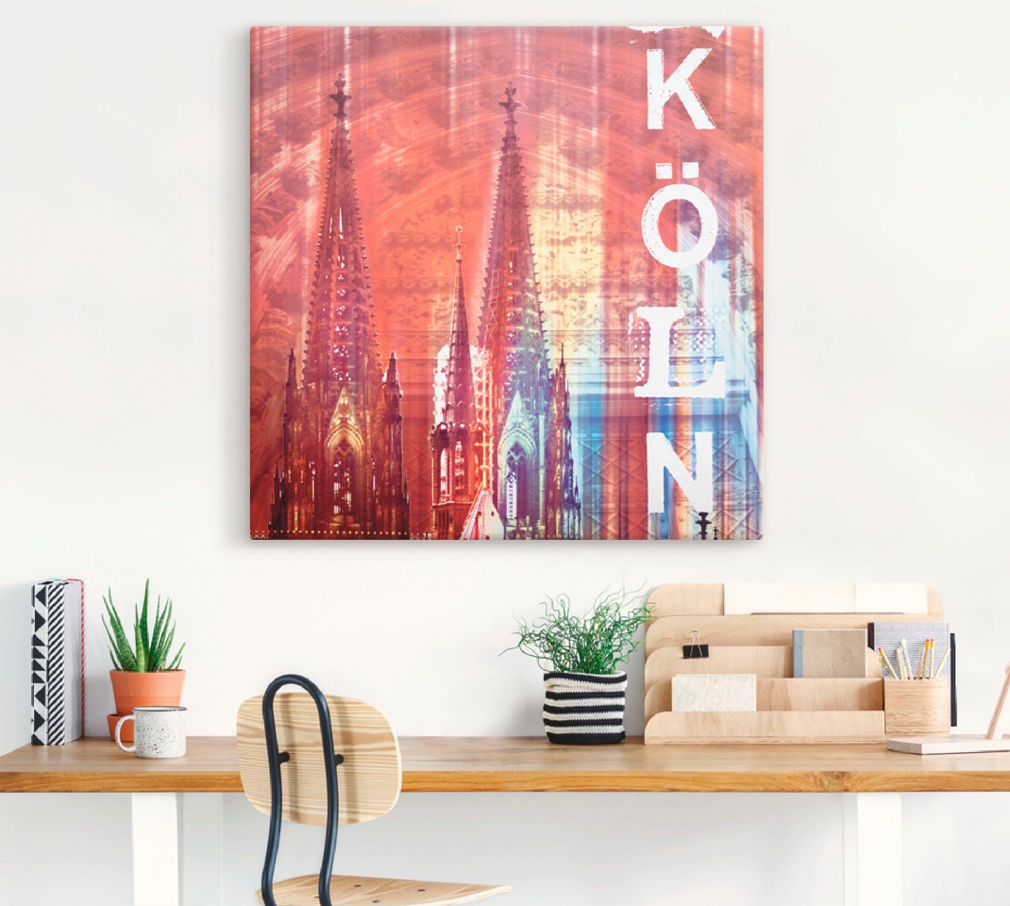 Artland Artprint op linnen Keulen Skyline collage II
