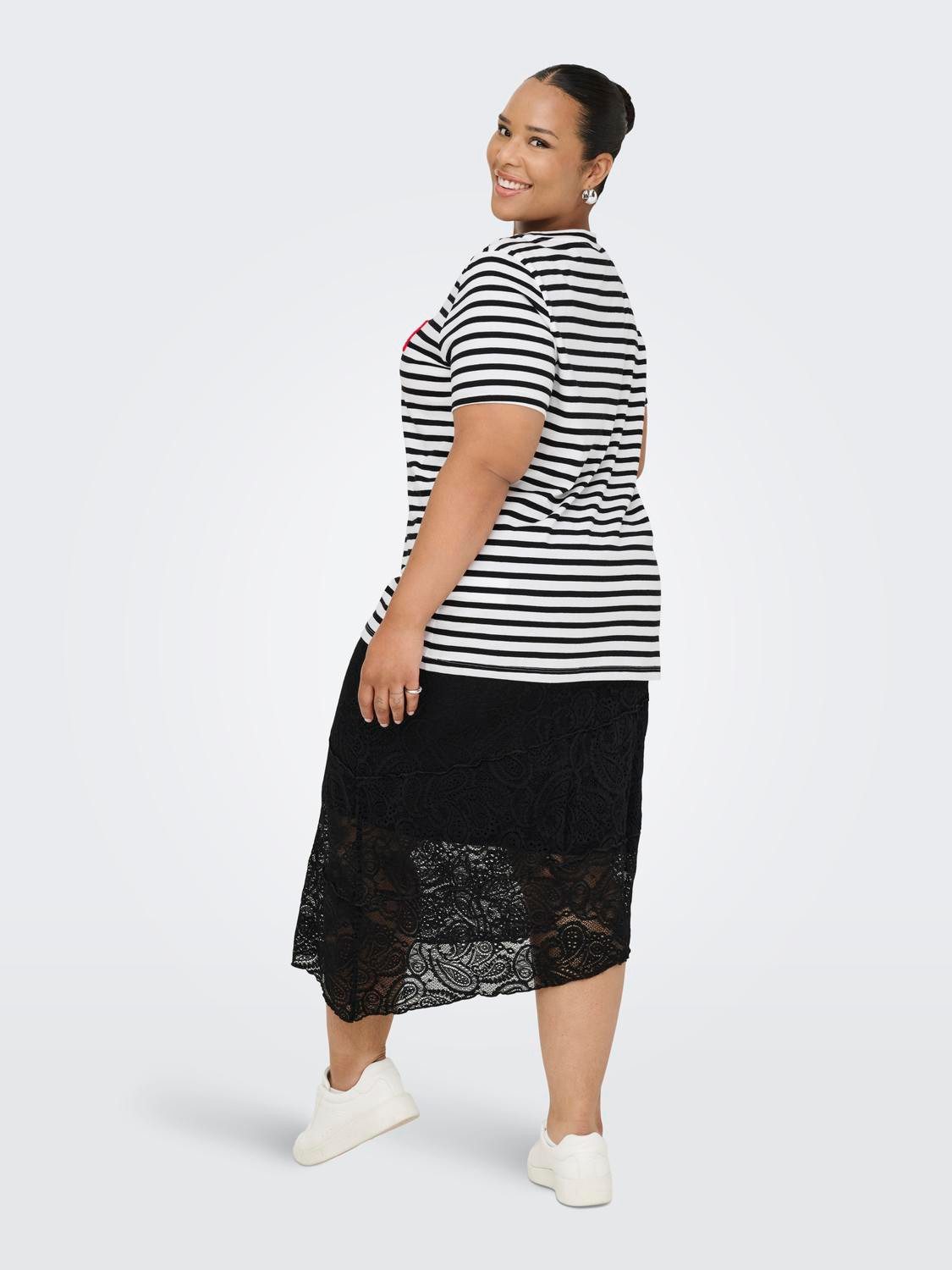 ONLY CARMAKOMA T-shirt CARKIKO LIFE S/S O-NECK TERRY TOP JRS