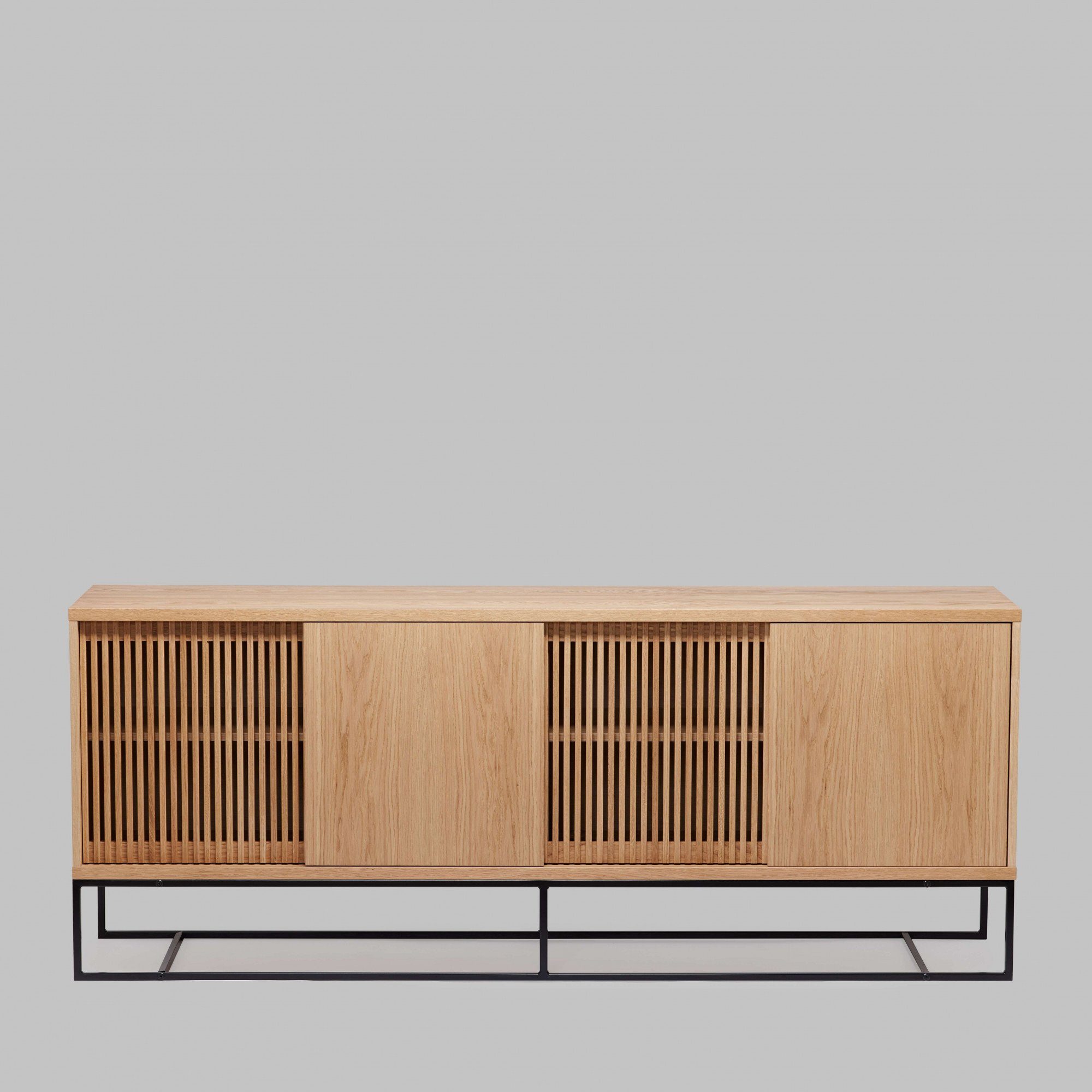 Woodman Dressoir Ende Commode, deels massief, metalen voeten, breedte 188 cm