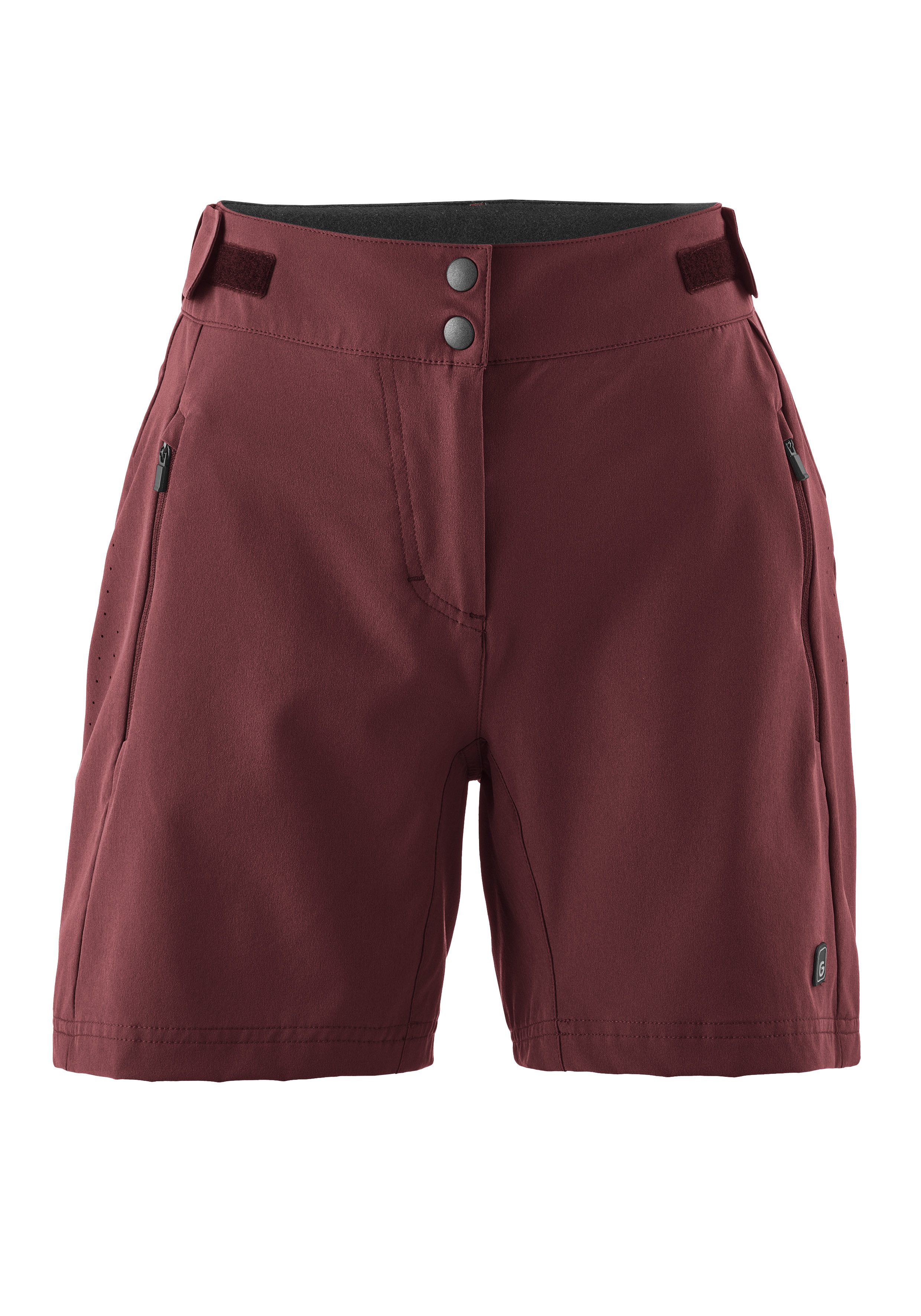 Gonso Fietsbroek IGNA 2.0 Dames bike-shorts, binnenbroek met zitkussen, fietspants met comfortband dames broeken maat 46 bruin