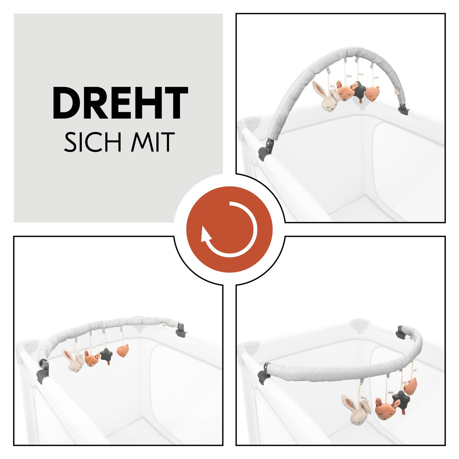 Hauck Mobiel Travel Bed Mobile, Forest