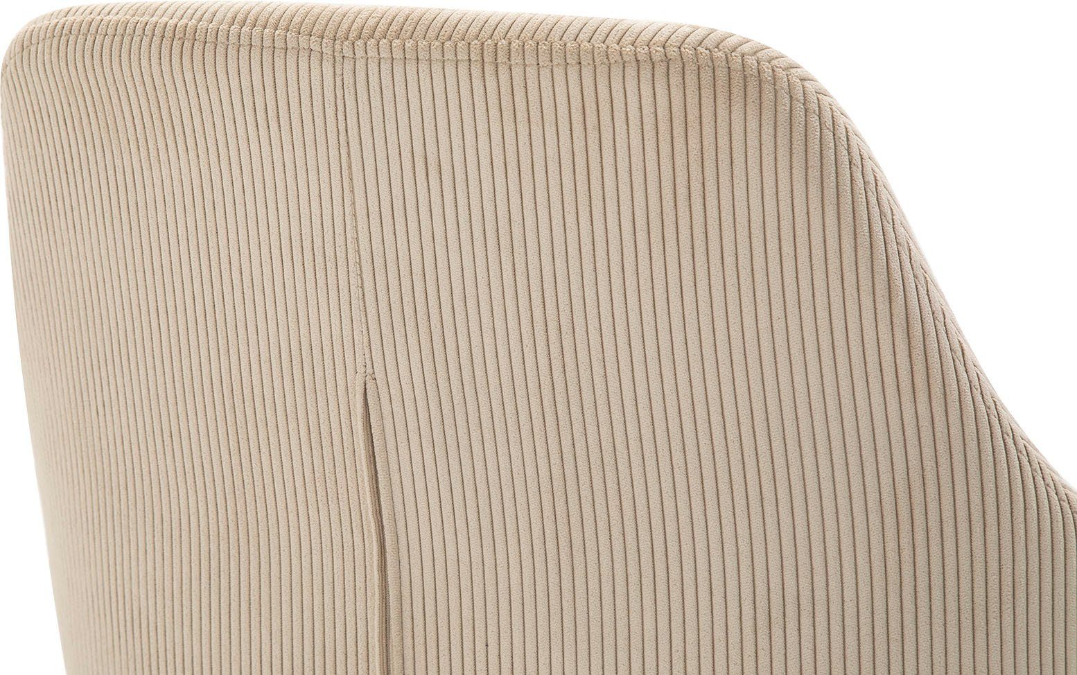 SalesFever Stoel met armleuningen Bekleding in corduroy-look (set, 2 stuks)