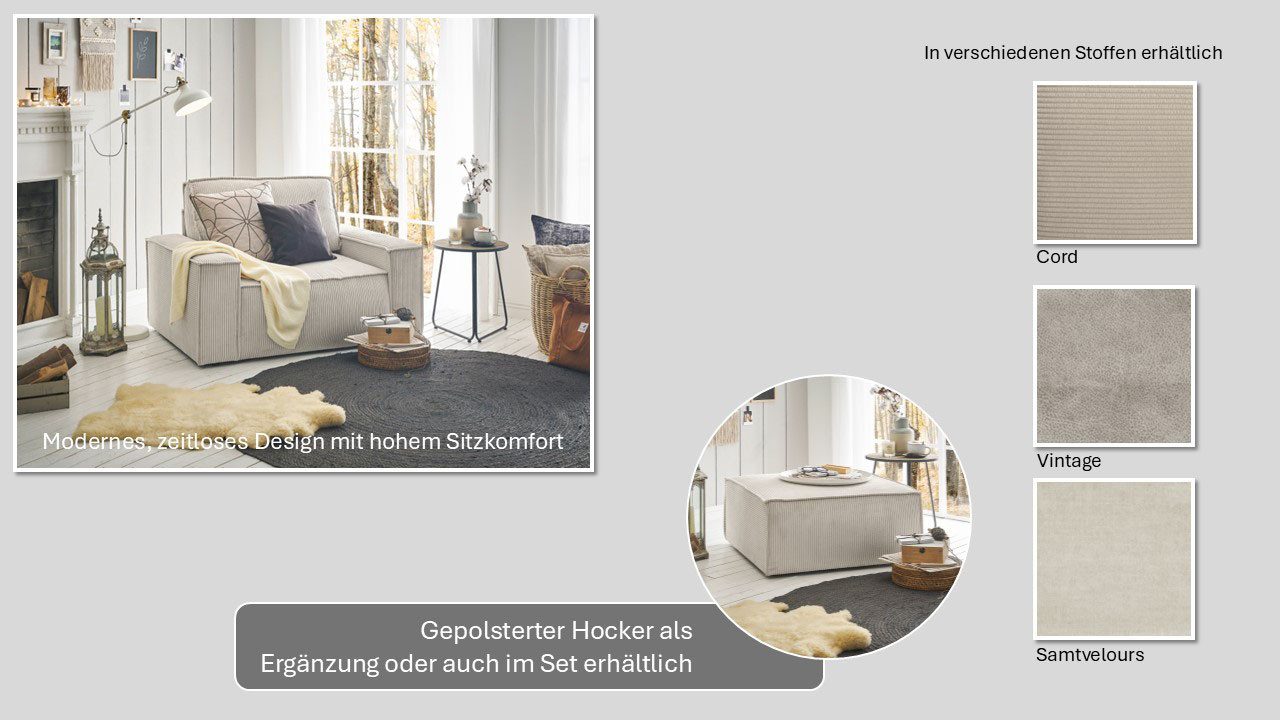 Home affaire Fauteuil Sherwood passend bij de bekleding van de sherwood-serie