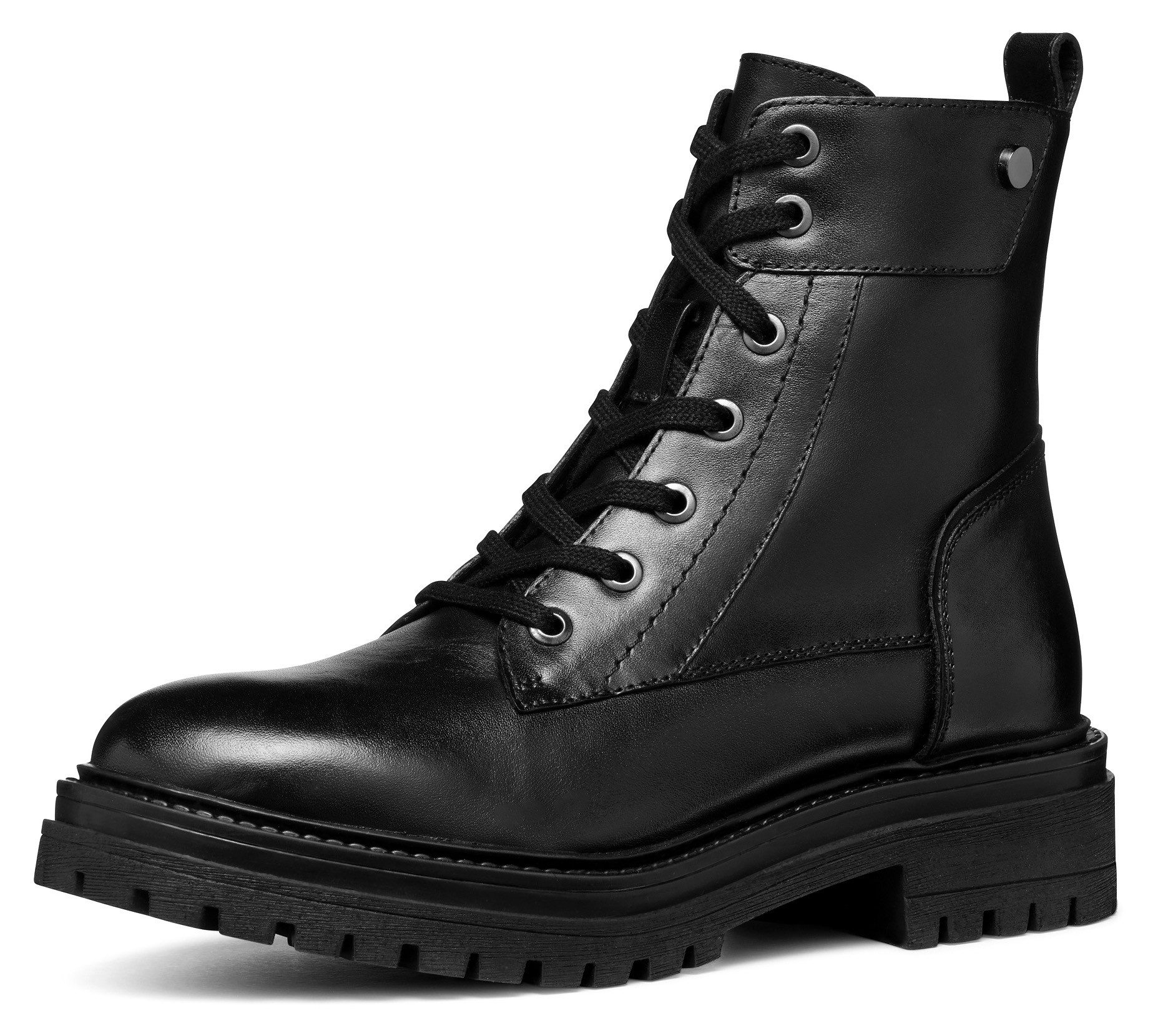 Geox Veterschoenen D IRIDEA G Chunky boot, plateau enkellaars met blokhak