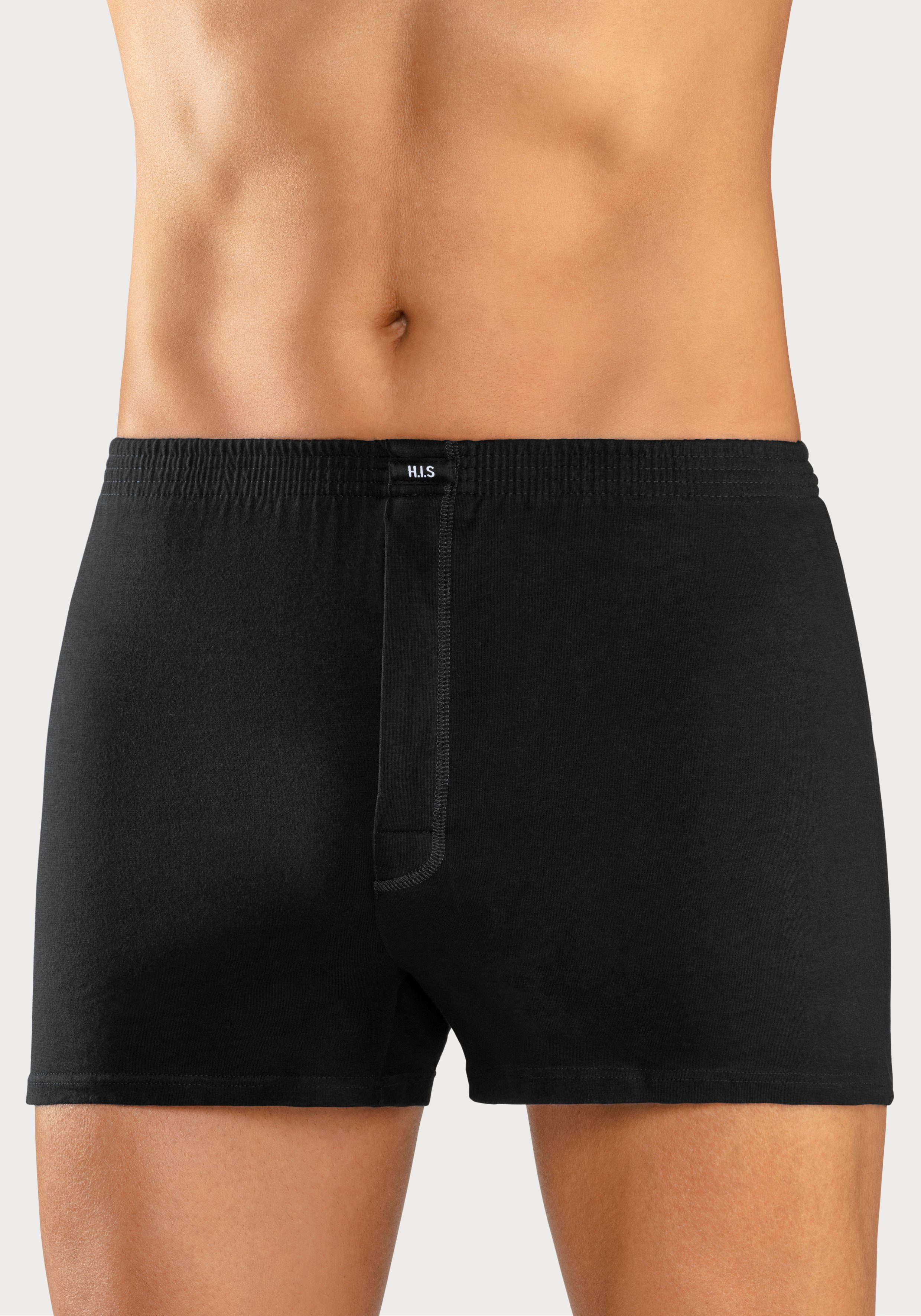 H.I.S Wijde boxershort van zacht single-jerseymateriaal (set, 2 stuks)