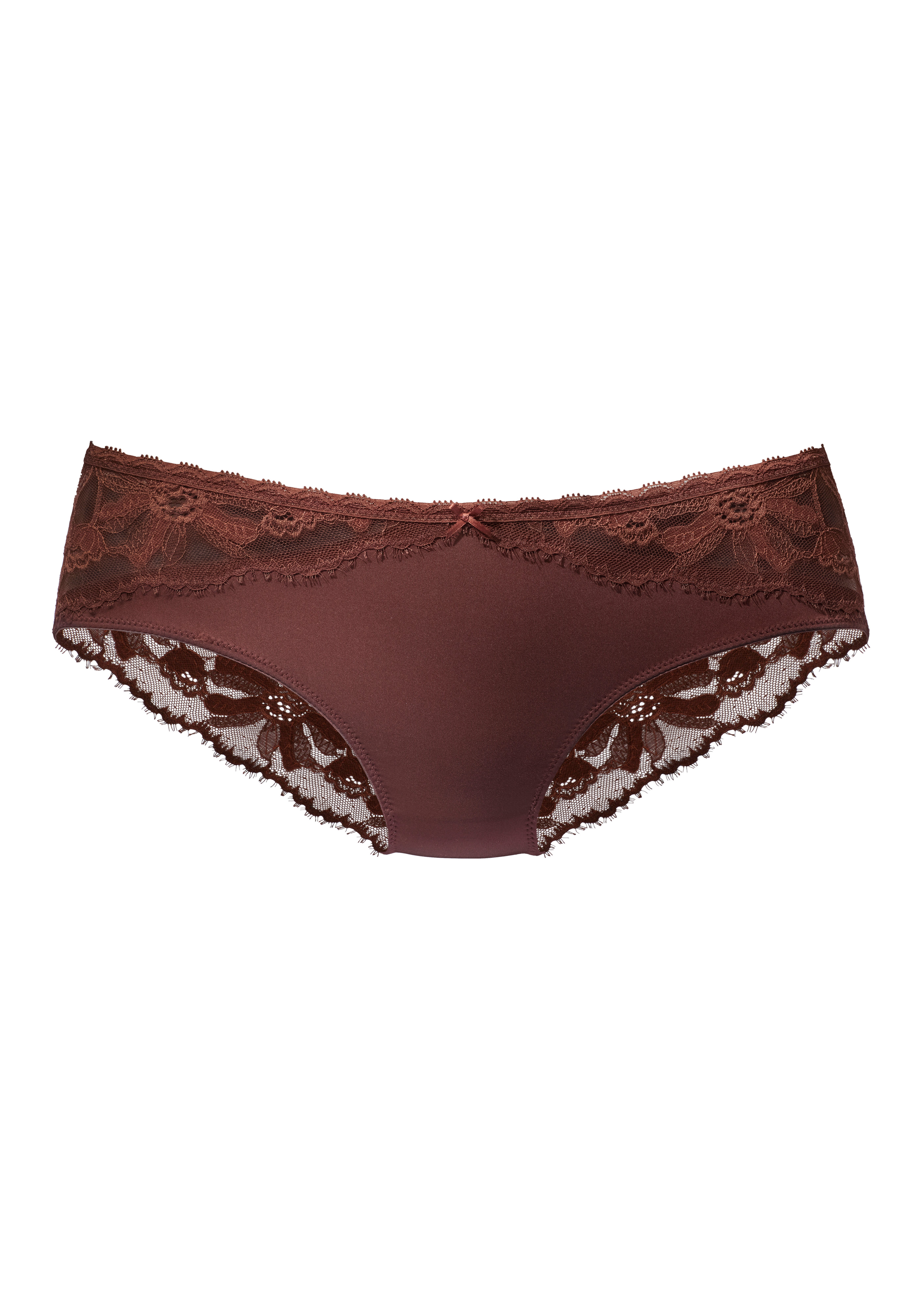 Lascana Hipster met zijdezachte glans en edele jacquardkant