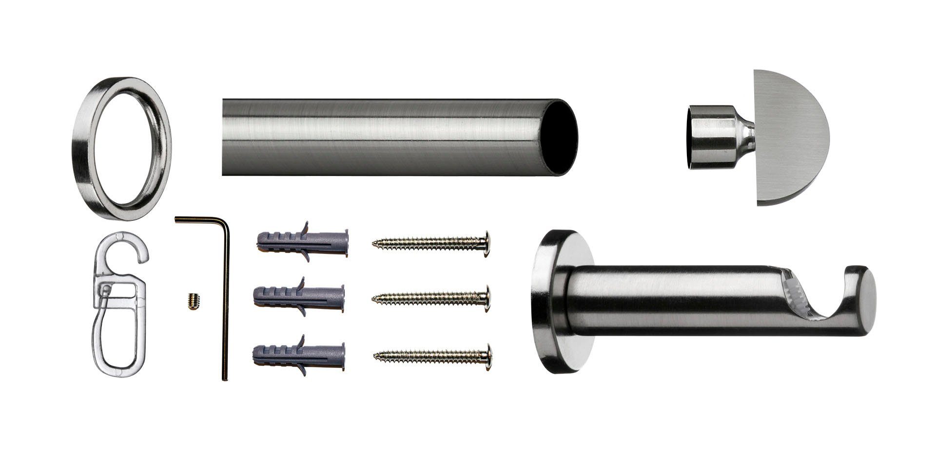 indeko Gordijnroede Duo Complete set inclusief ringen en montagemateriaal (1 stuk)