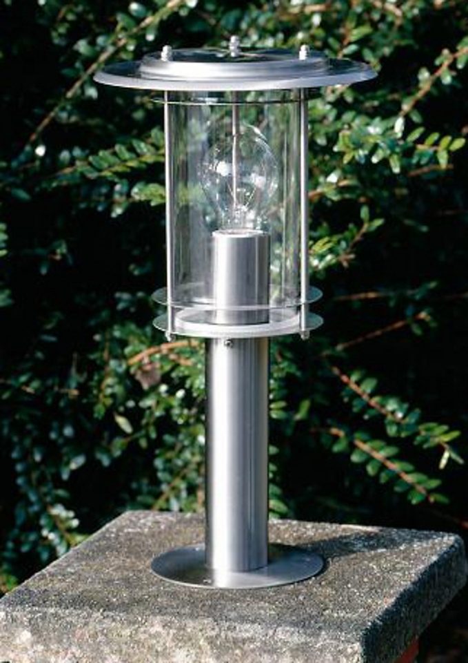 Brilliant Leuchten Sokkellamp York 40 cm hoogte, e27 max. 40 w, geschikt voor led, van roestvrij edelstaal