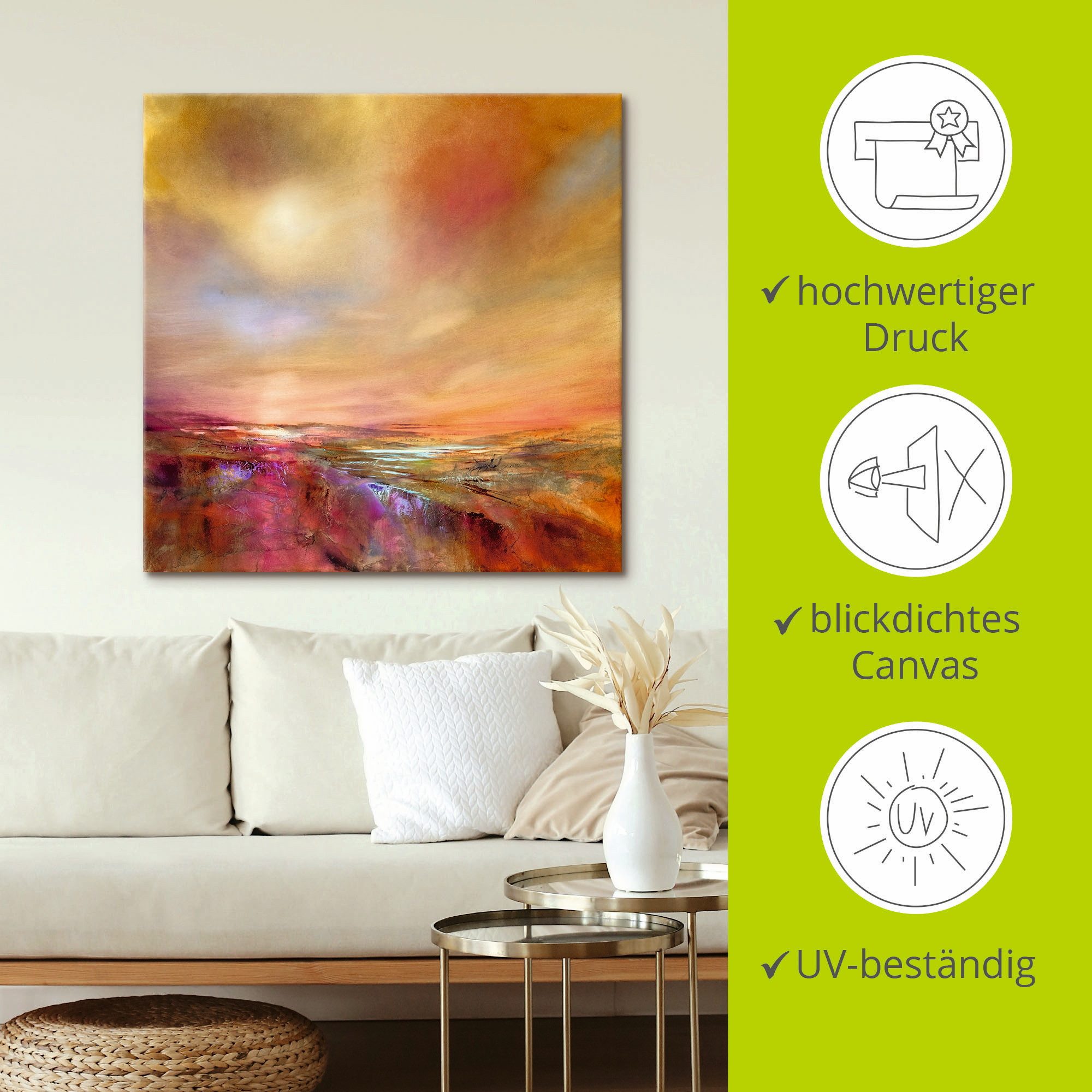 Artland Artprint op linnen De hemel raken gespannen op een spieraam