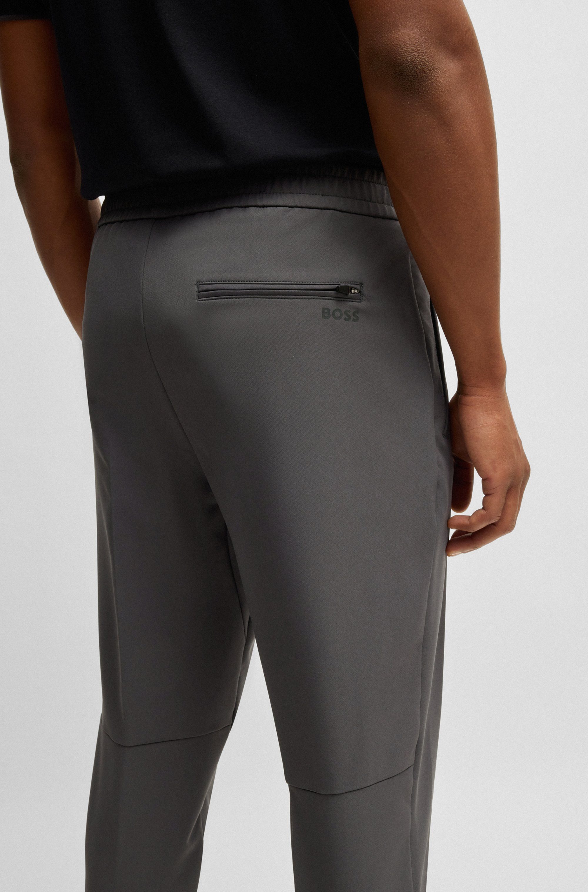 BOSS GREEN Stretchbroek T Flex met elastische band en rijgkoord