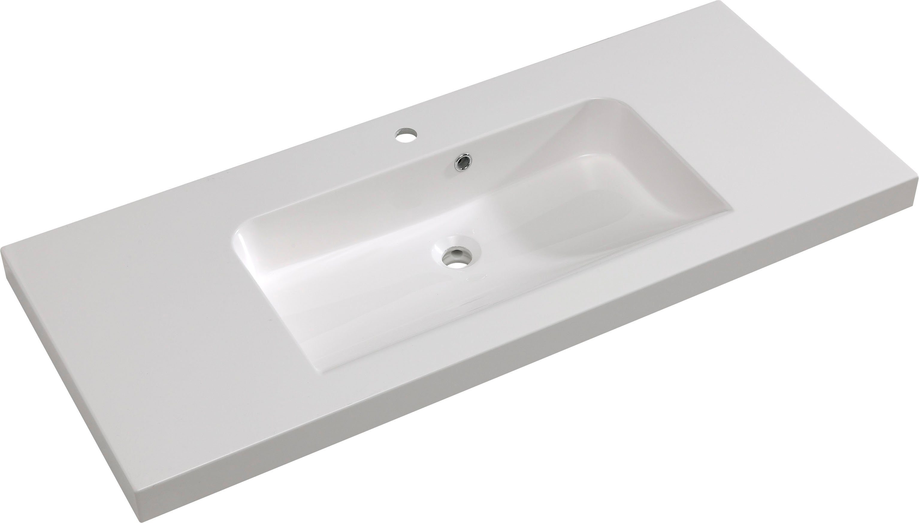 Saphir Badkamerserie Balto sprint wastafelmeubel met mineraalmarmeren wastafel, 123 cm breed (1 stuk)