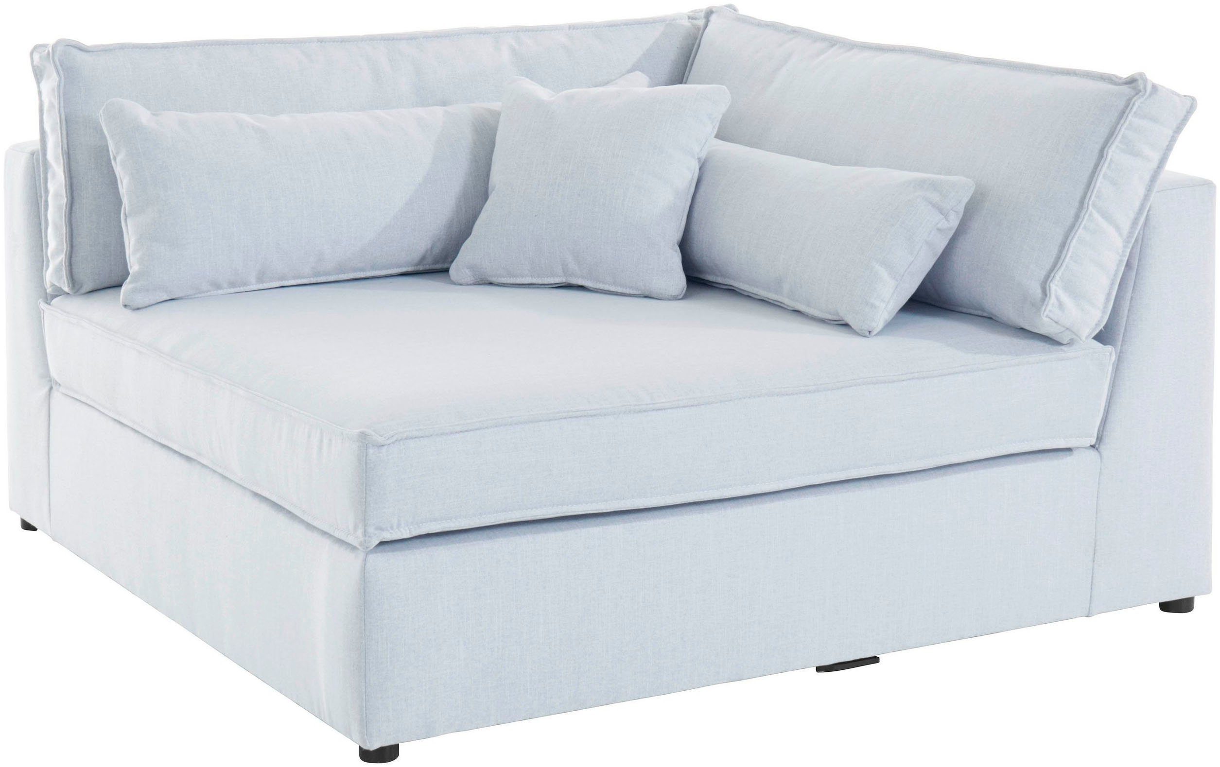 RAUM.ID Bank-hoekelement Enid Deel van een modulaire bank, stevig zitcomfort, ook in breedribcord
