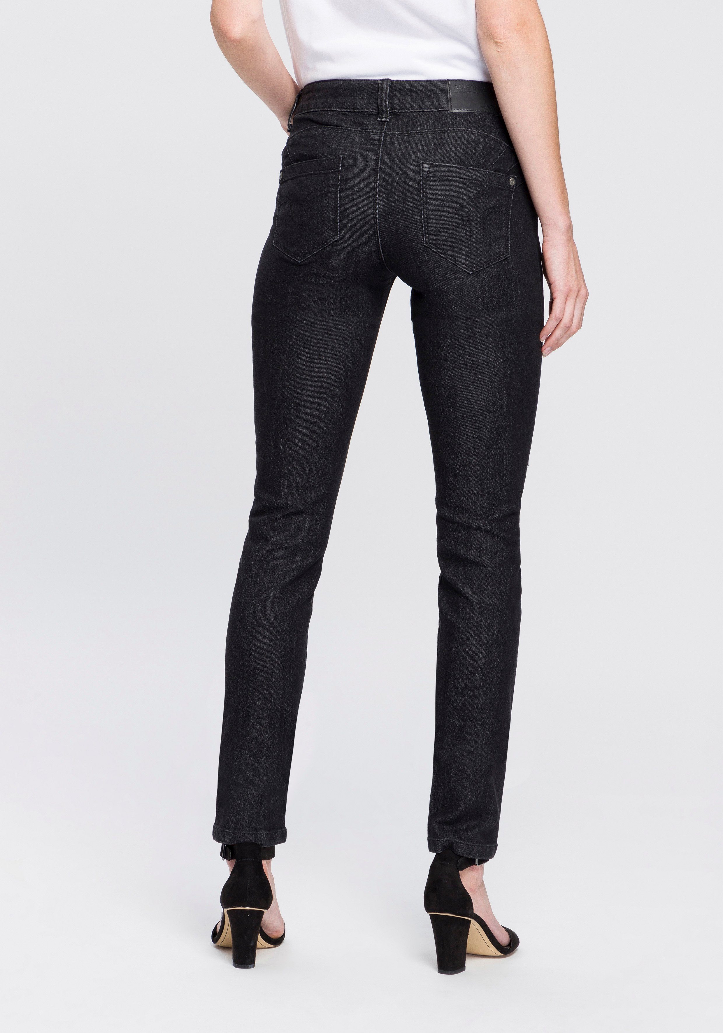 Arizona Skinny fit jeans Shaping skinny pasvorm, normale taille, in stretchkwaliteit, used-look