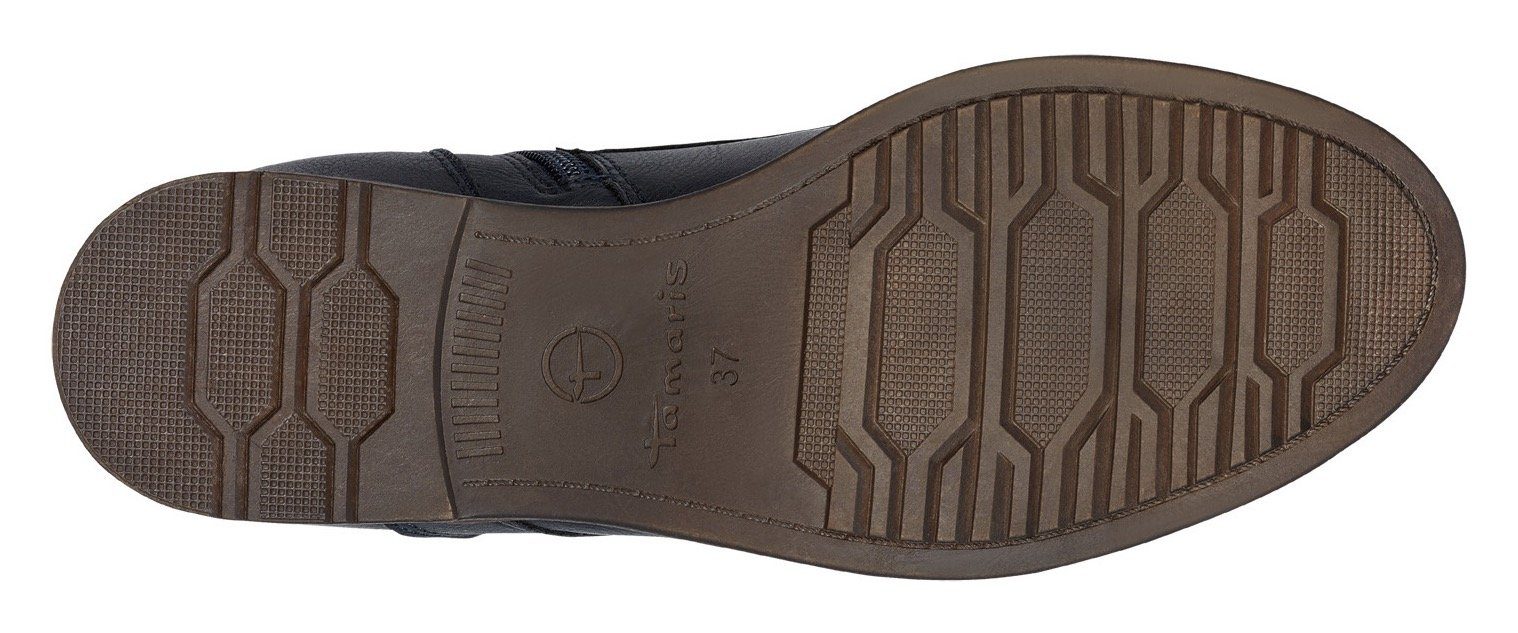 Tamaris Hoge veterschoenen SHAE blokhak, veterschoenen, laarsjes met decoratieve ritssluiting