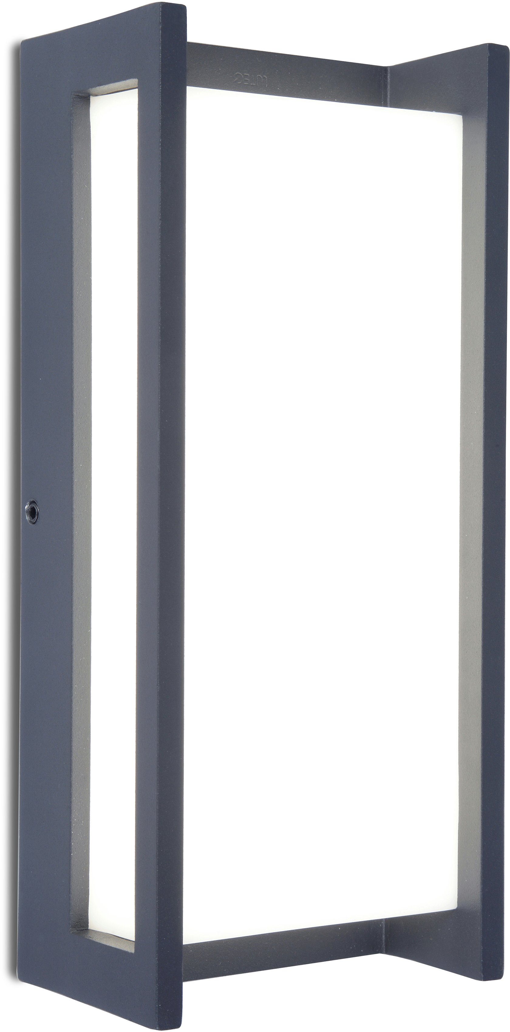 LUTEC Ledwandlamp voor buiten Qubo (1 stuk) tuinlampen grijs