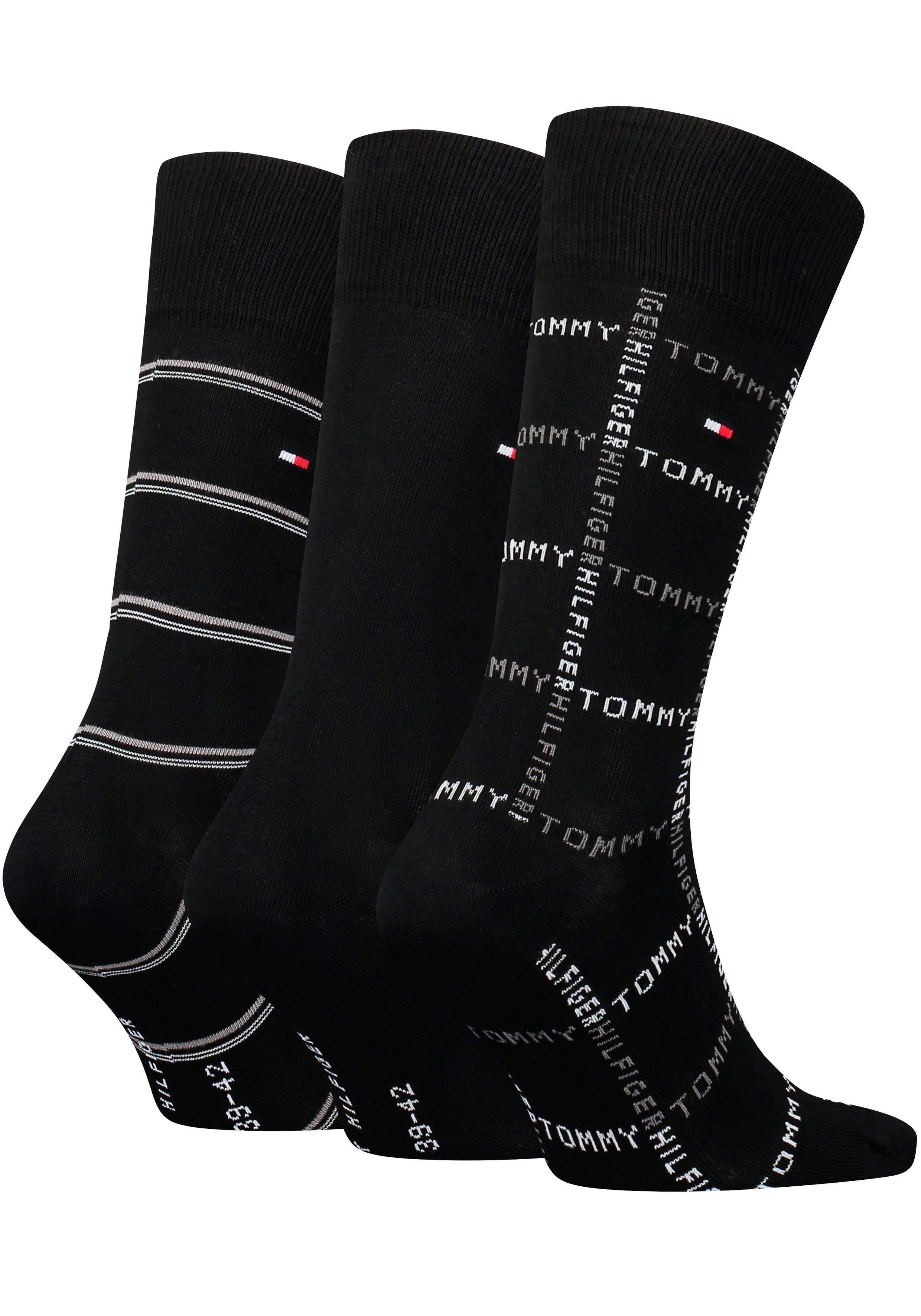 Tommy Hilfiger Sokken met geborduurd logo (3 paar, Set van 3)