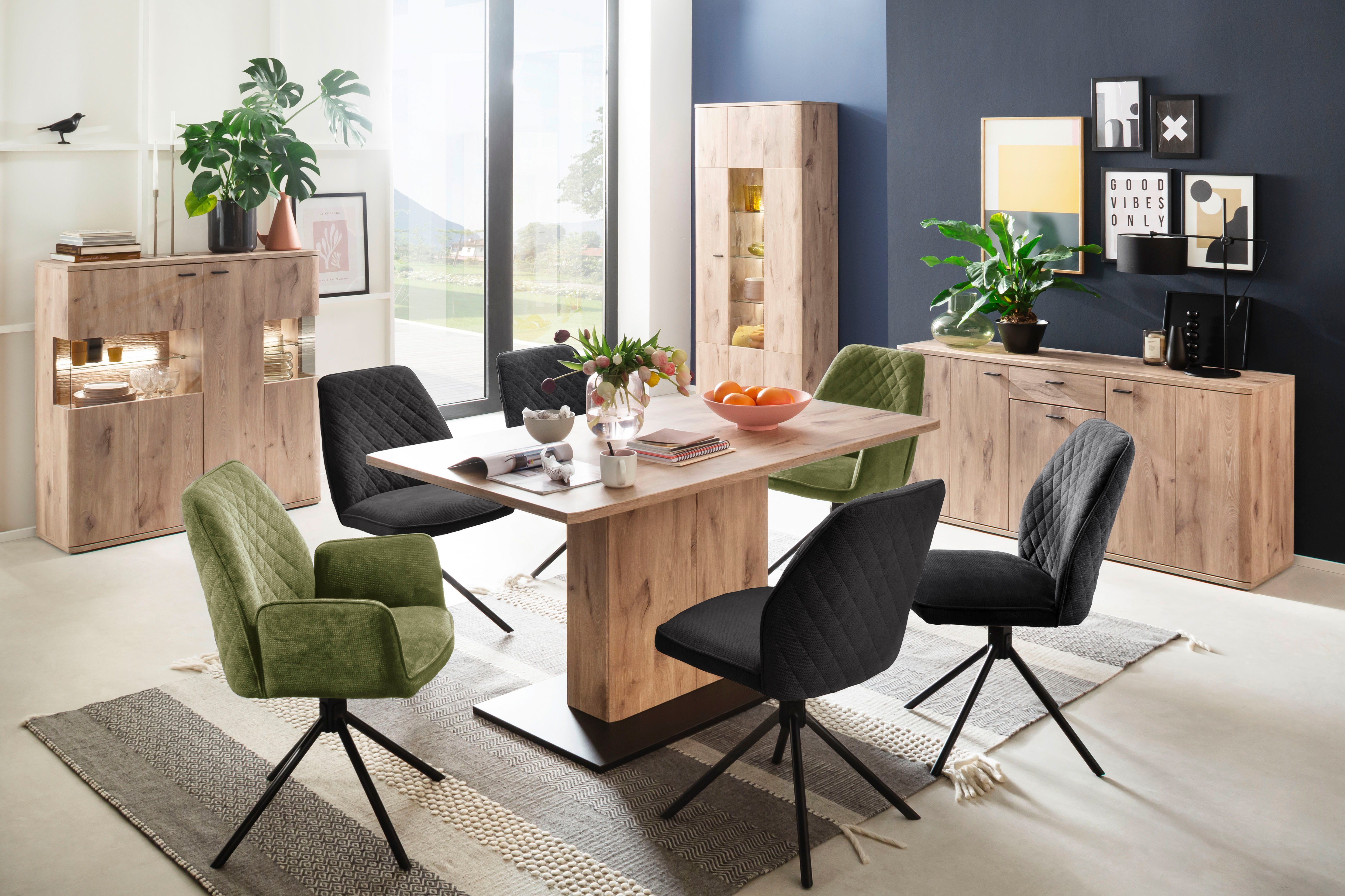 MCA furniture Eetkamerstoel ACANDI (2-pack), draaibaar 180°, zithoogte ca. 50 cm, belastbaarheid 120 kg