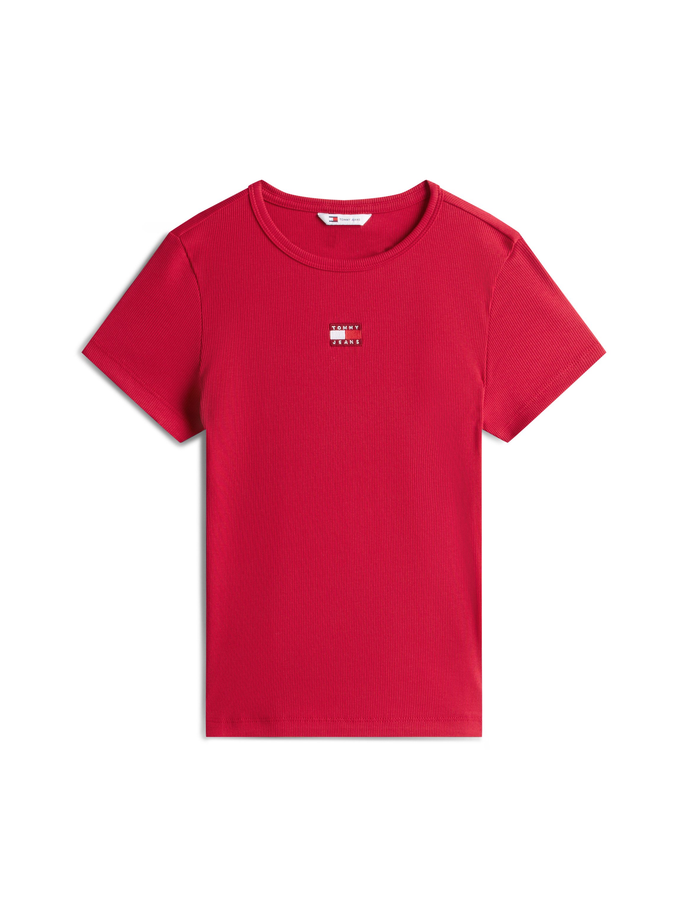 TOMMY JEANS Shirt met korte mouwen TJW SLIM BADGE RIB TEE