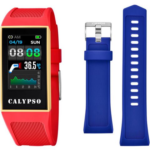 CALYPSO WATCHES smartwatch (set, 2-delig, Met blauwe wisselband)