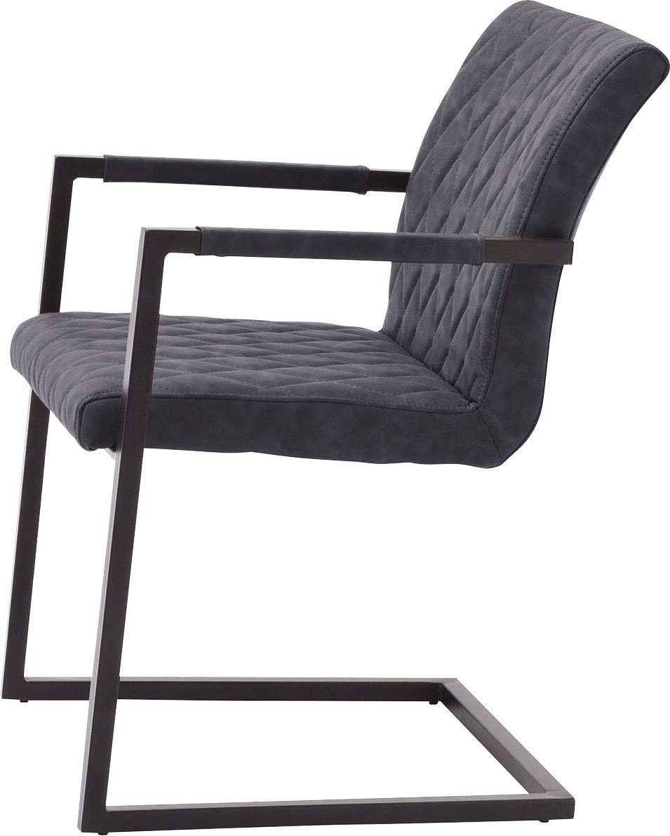 MCA furniture Vrijdragende stoel Kian Vintage imitatieleer met of zonder armleuning, stoel belastbaar tot 120 kg (set, 2 stuks)