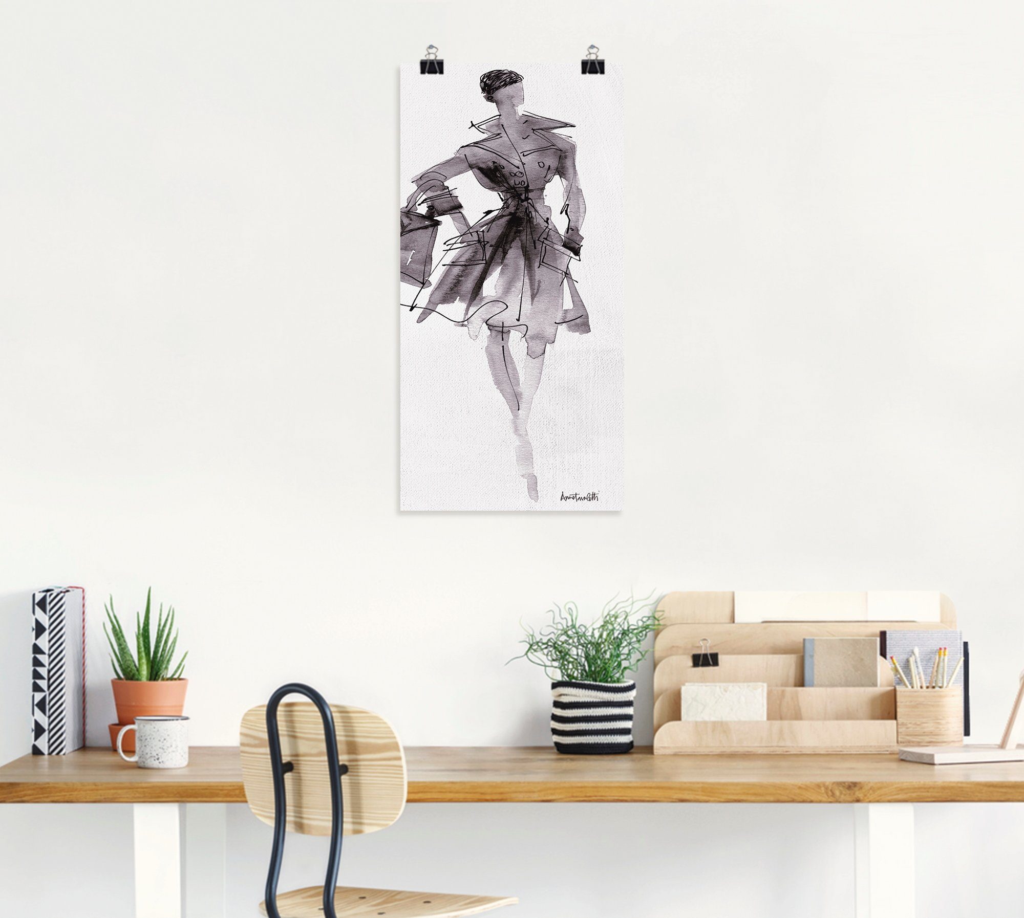 Artland Artprint Mode schetsboek VII als artprint op linnen, poster, muursticker in verschillende maten